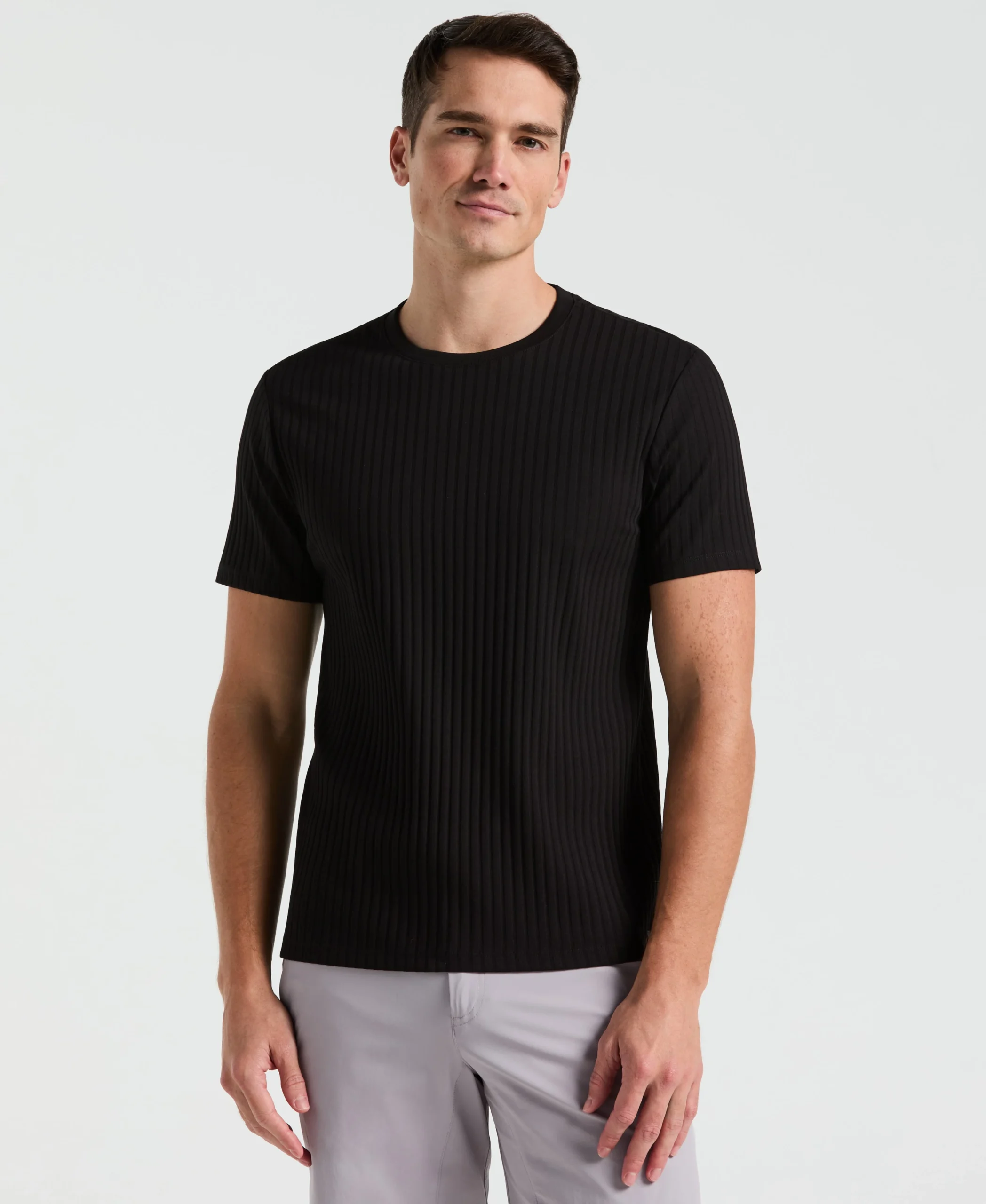 Ribbed Crew Neck Tee