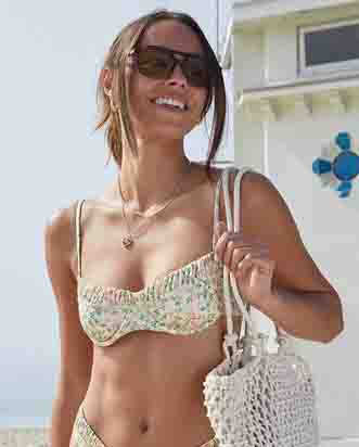 PacSun Floral Anemone Underwire Bralette Bikini Top