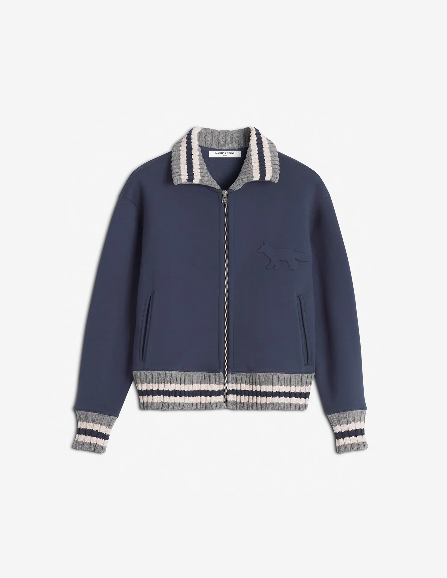 KITSUNE VARSITY ZIPPED BLOUSON - Borderfree