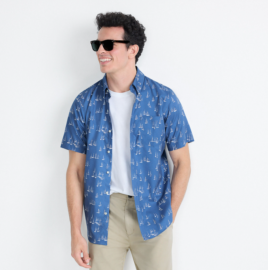 Men's Short Sleeve No Iron Twill Shirt