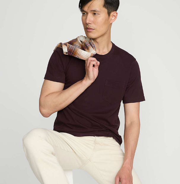 Men's Short Sleeve Cotton Supima Tee With Pocket
