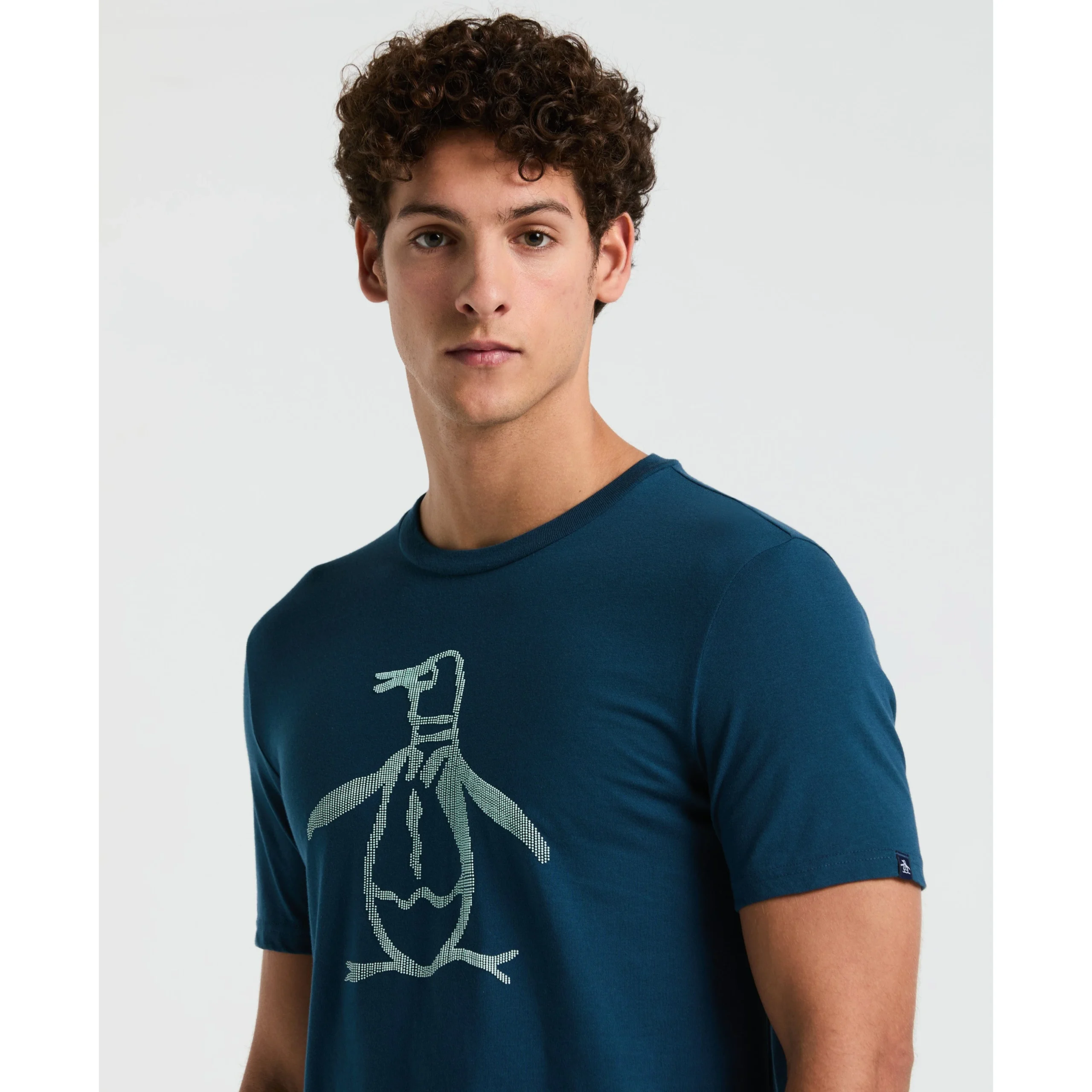 3D Dot Penguin Jersey Graphic Tee