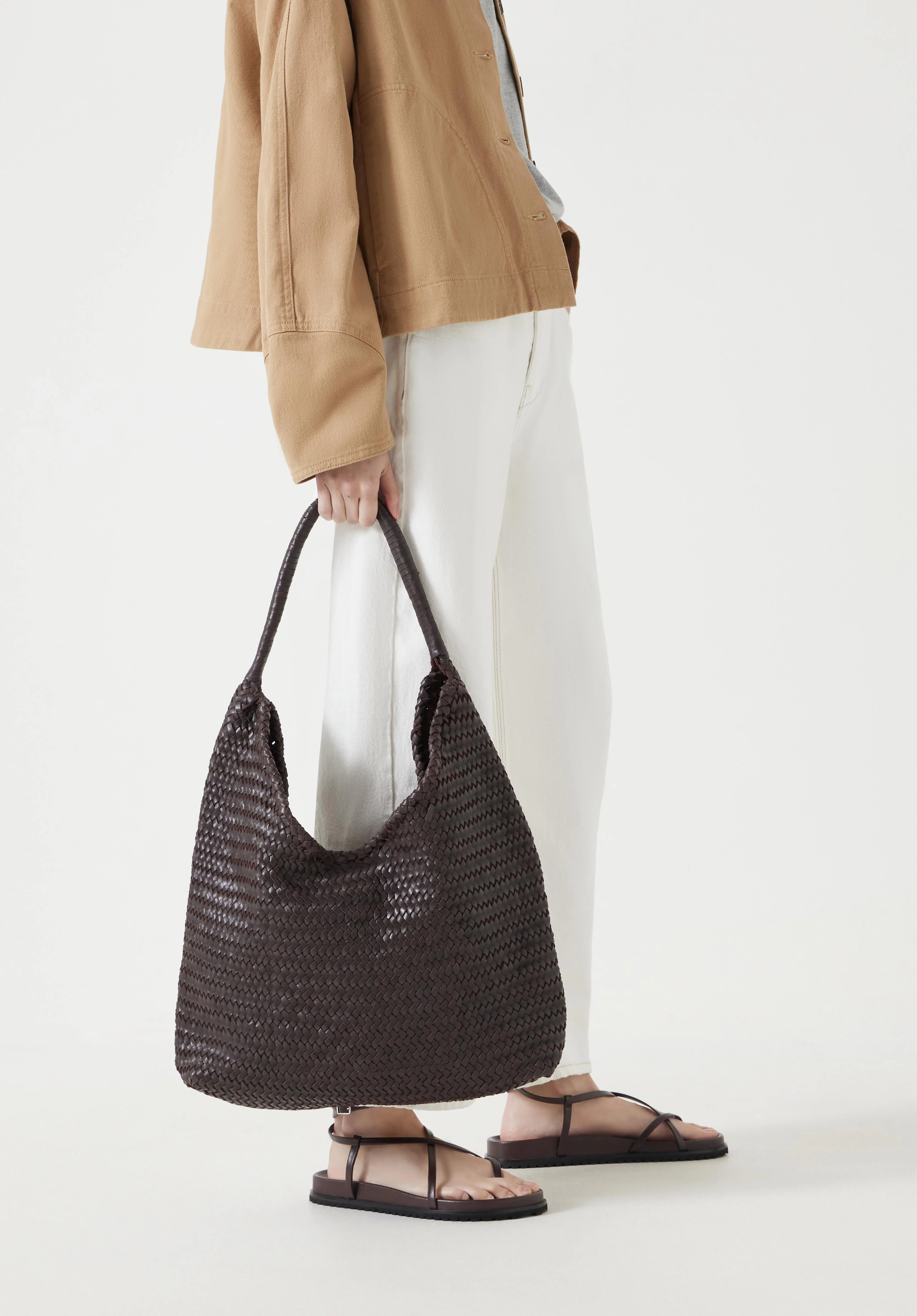hush Leather Weave Tote