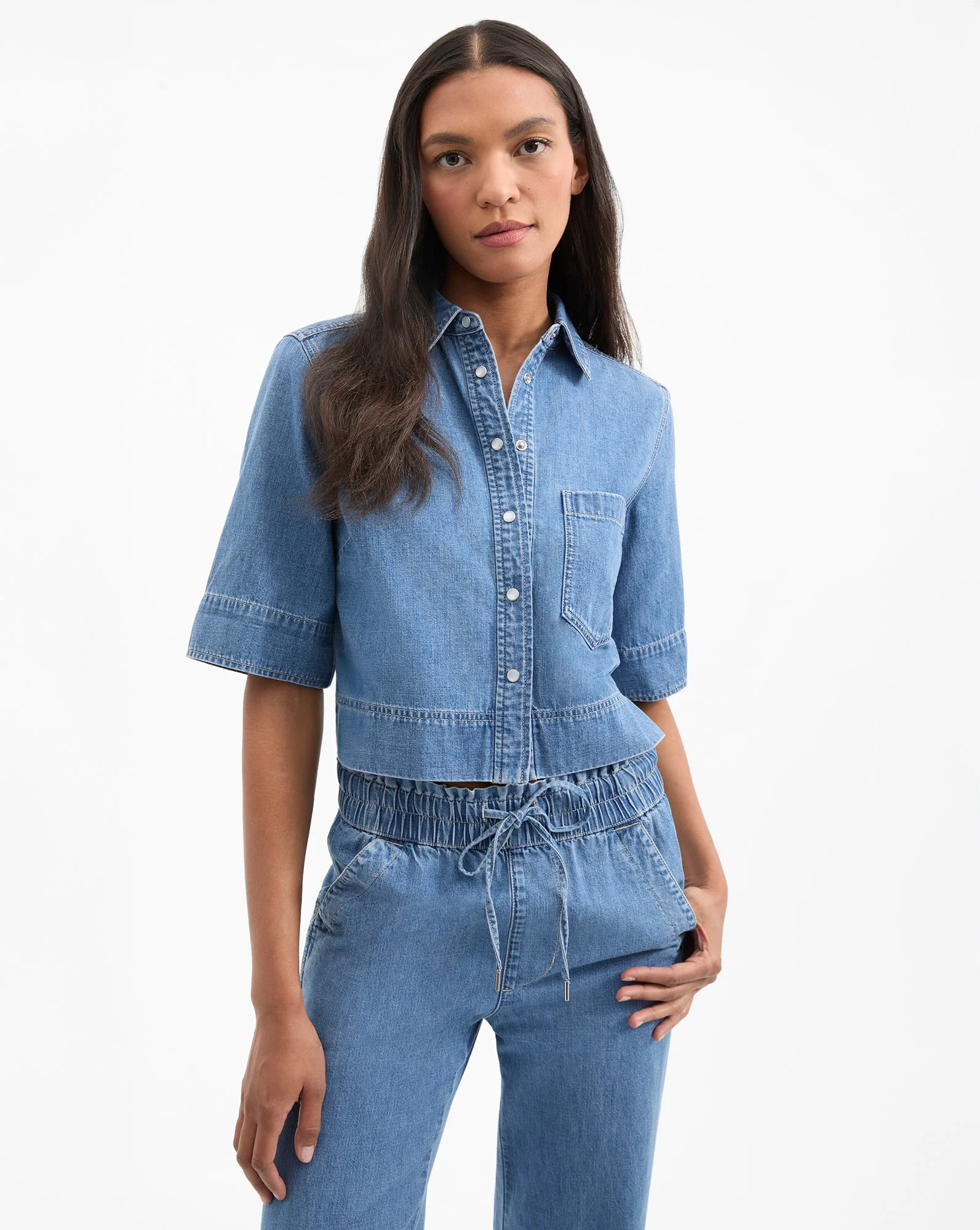 Spruce Denim Button-Down Shirt