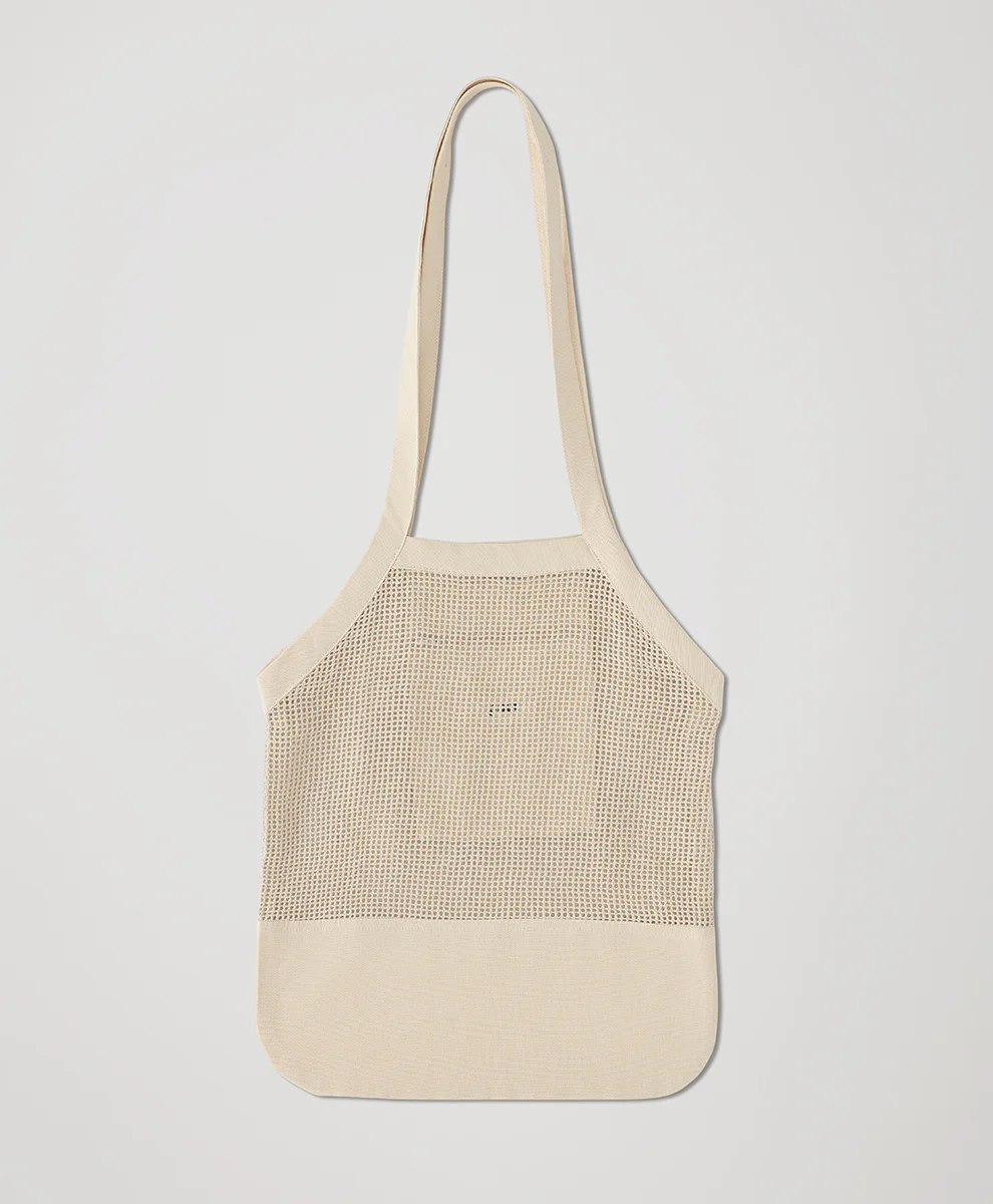 Organic Beachside Crochet Knit Tote by pact in Sandshell Fair Trade, Womens Size One-Size