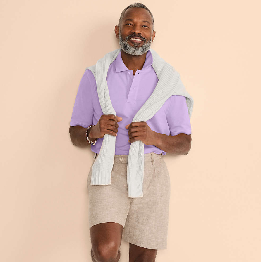 Men's Short Sleeve Comfort-First Mesh Pique Polo Shirt