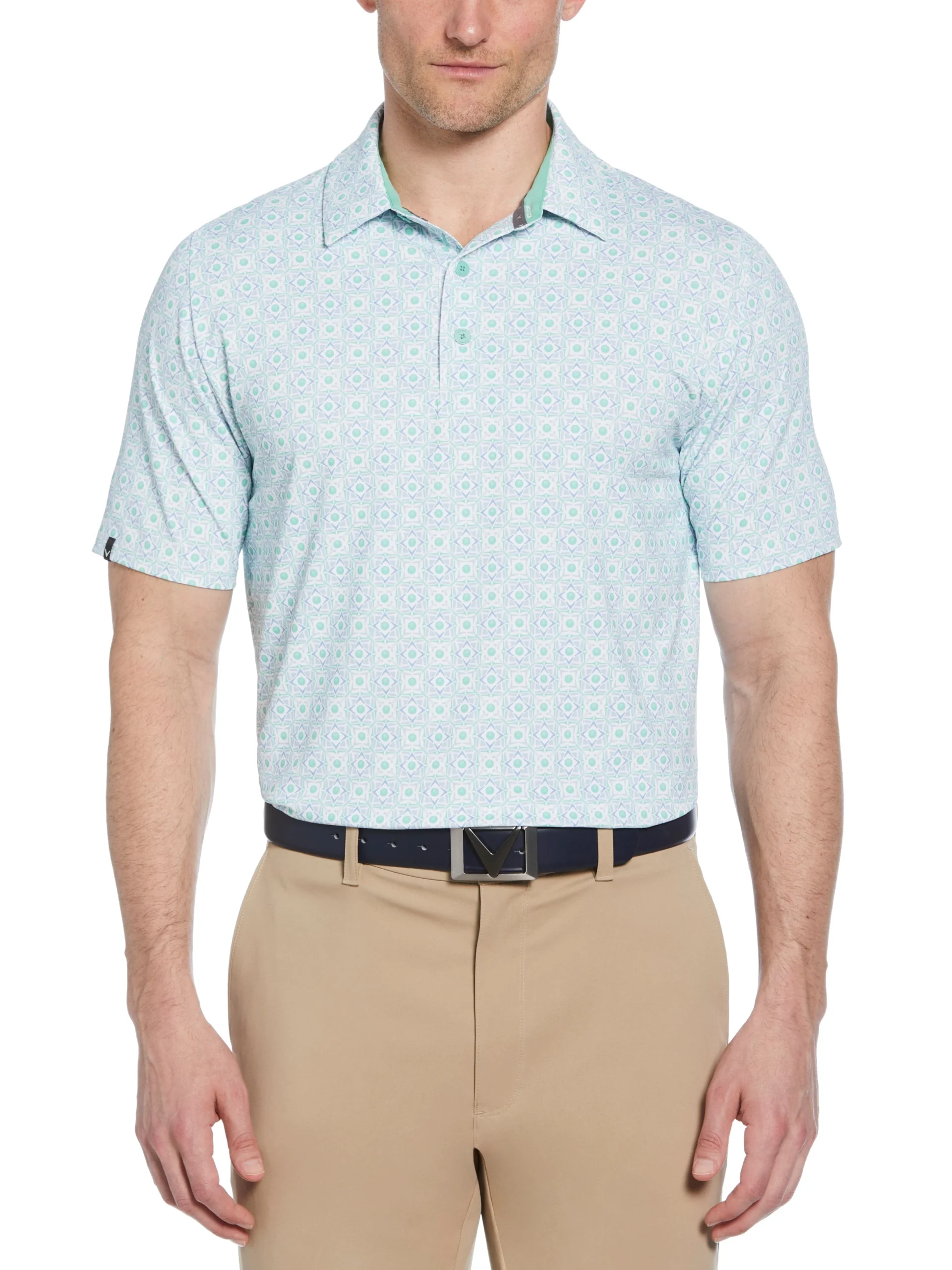 Mens Foulard Print Golf Polo