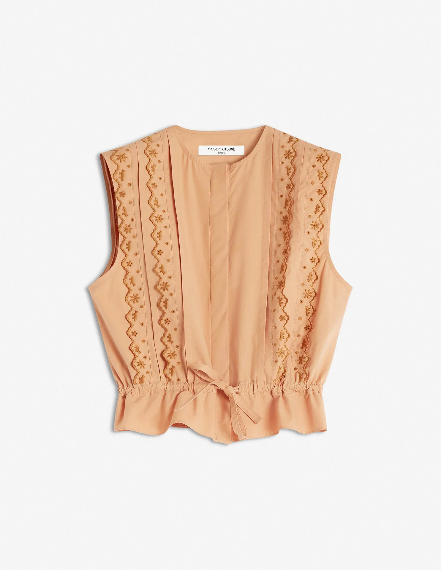 CRAFTED EMBROIDERY SLEEVELESS TOP - Borderfree