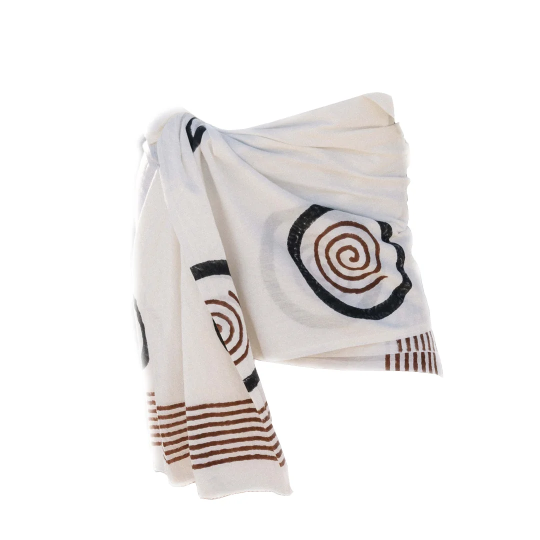 Ancient spiral Pareo ~ Brown