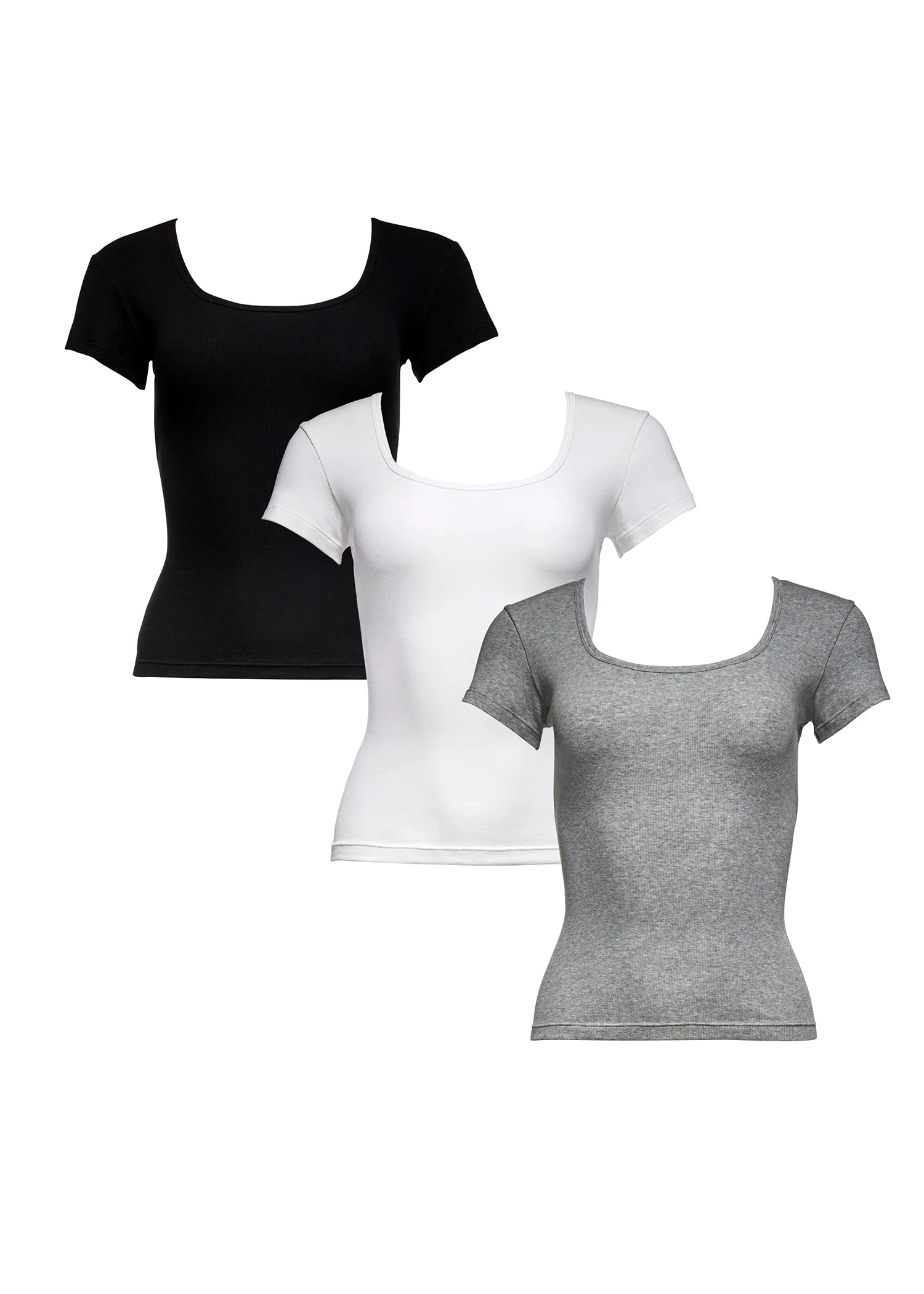 Cotton Rib 90s Tee - 3 Pack