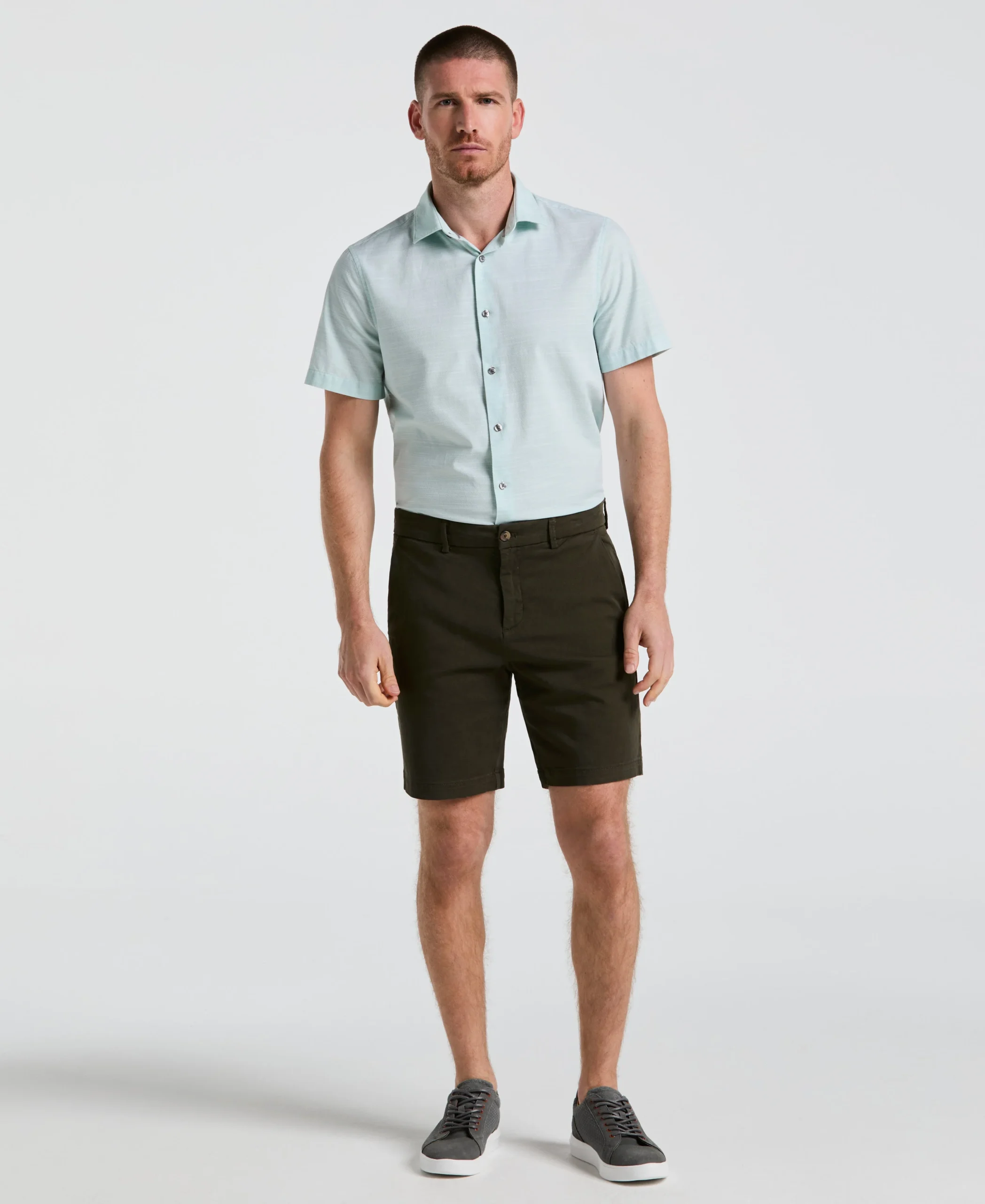 8" Flat Front Garment Dyed Short
