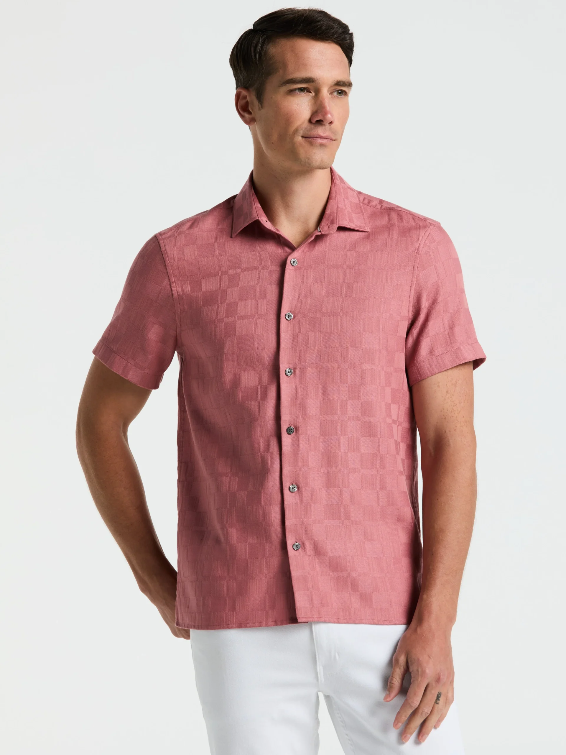 Cotton Textured Check Shirt