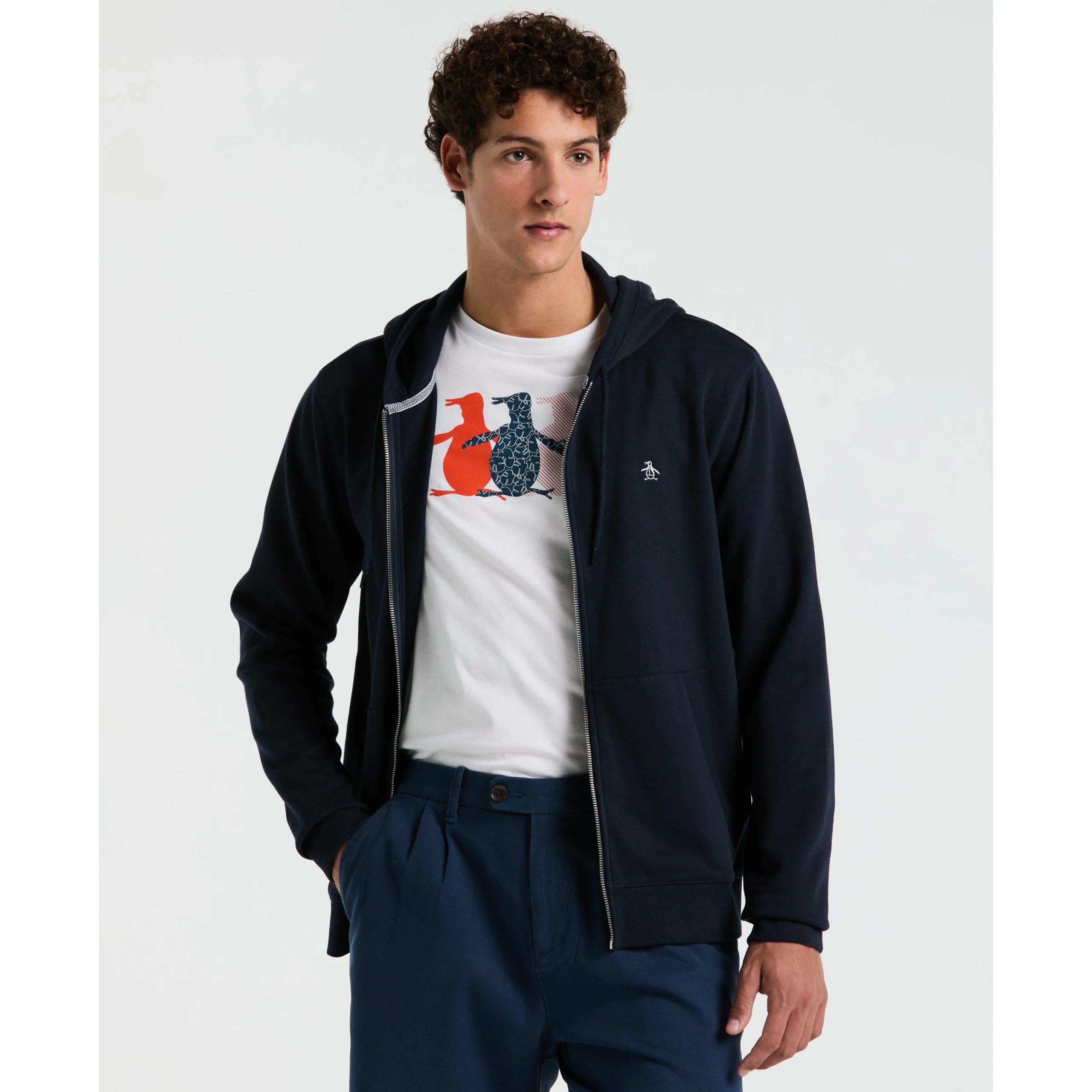 Full Zip Fleece Embroidered Pete Hoodie