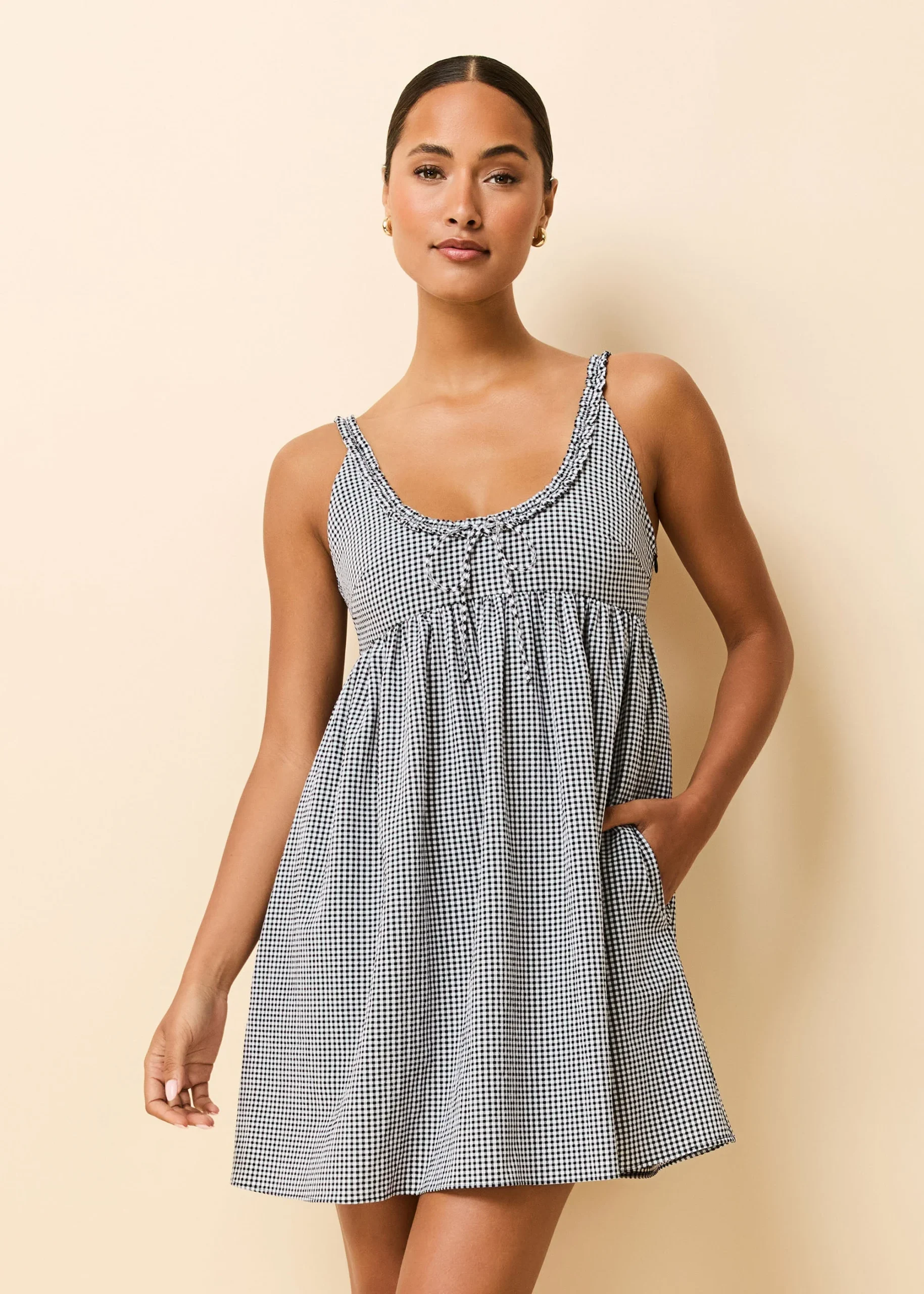 Cassidy Dress Noir Gingham