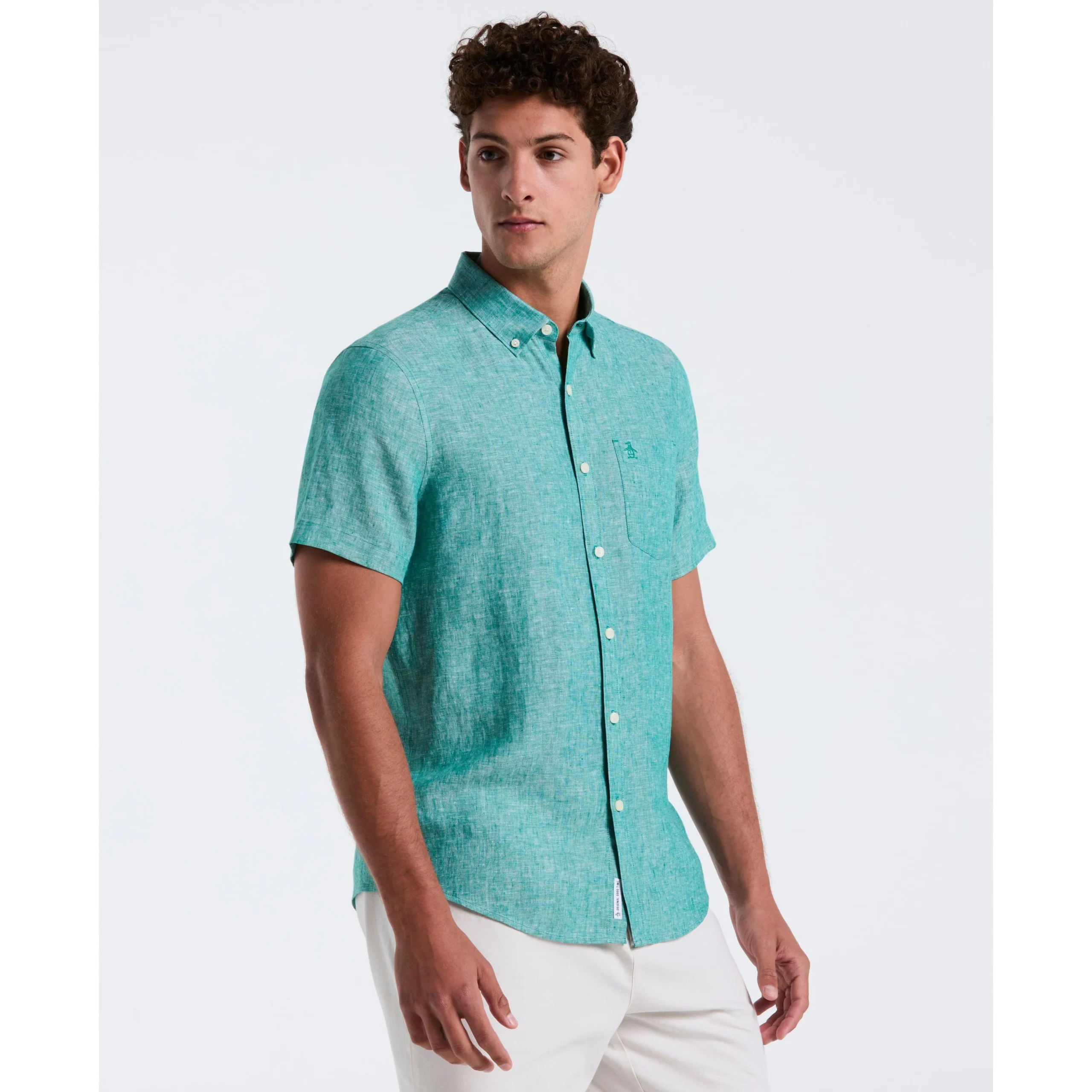 Short Sleeve Washed Linen Shirt