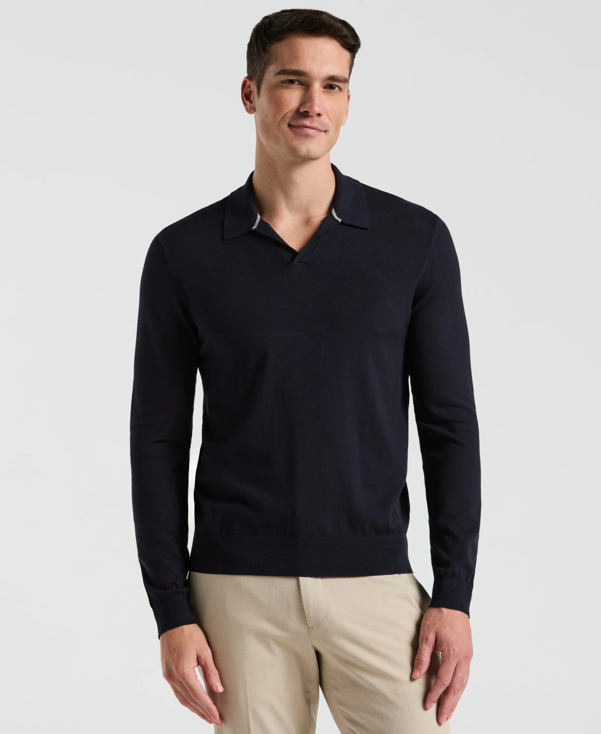 Open Polo Sweater