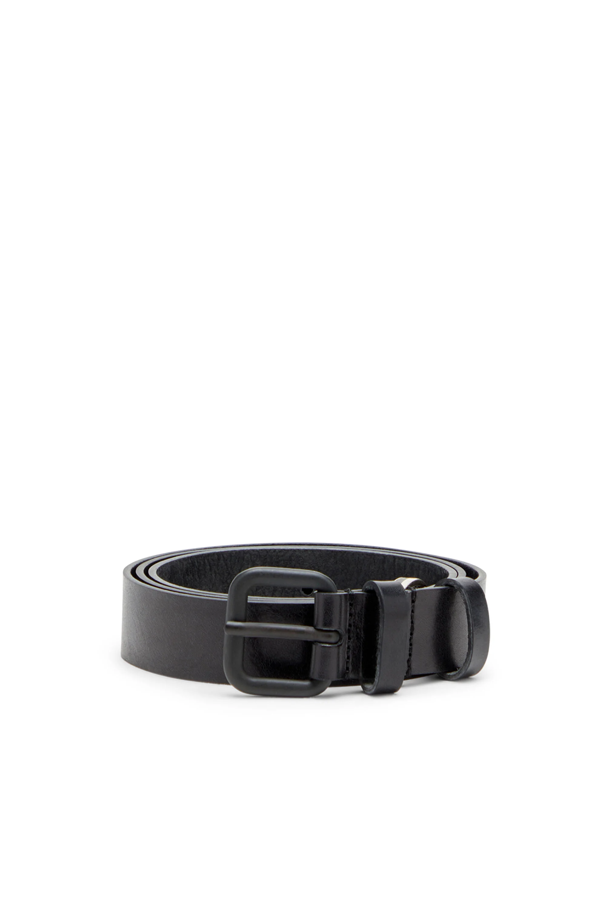 Diesel - 2.9cm leather belt with oval d logo - Belts