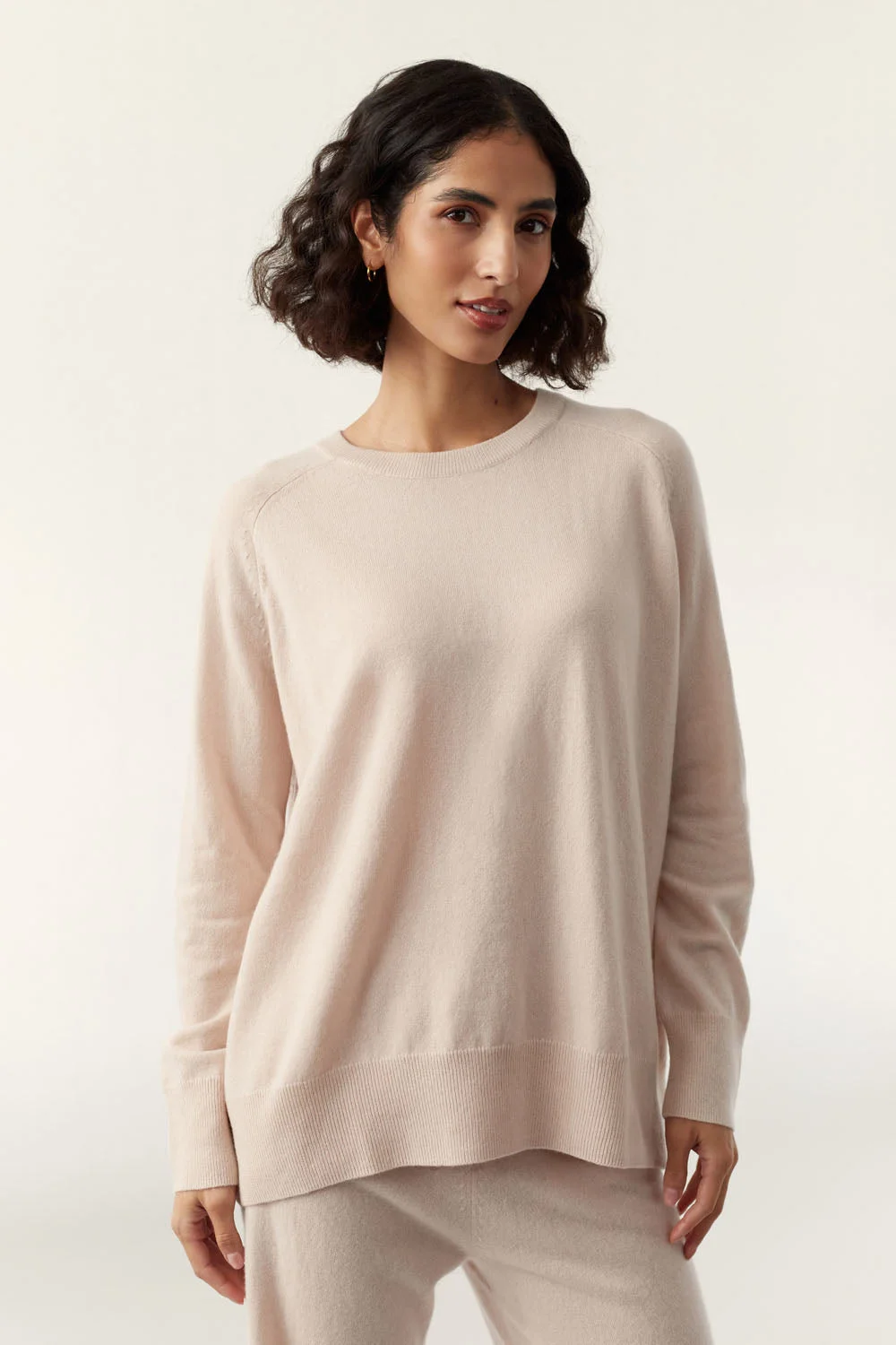 Bone Pure Cashmere Slouchy Sweater
