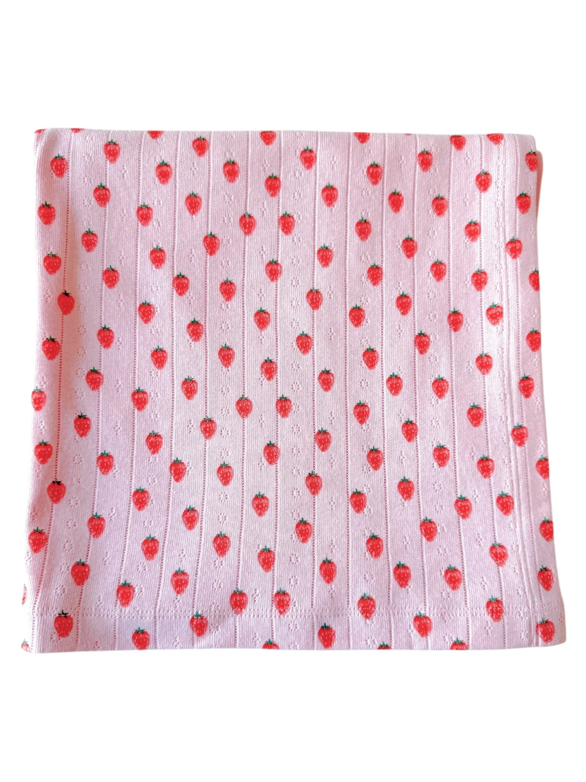 Pink Strawberry / Organic Pointelle Swaddle
