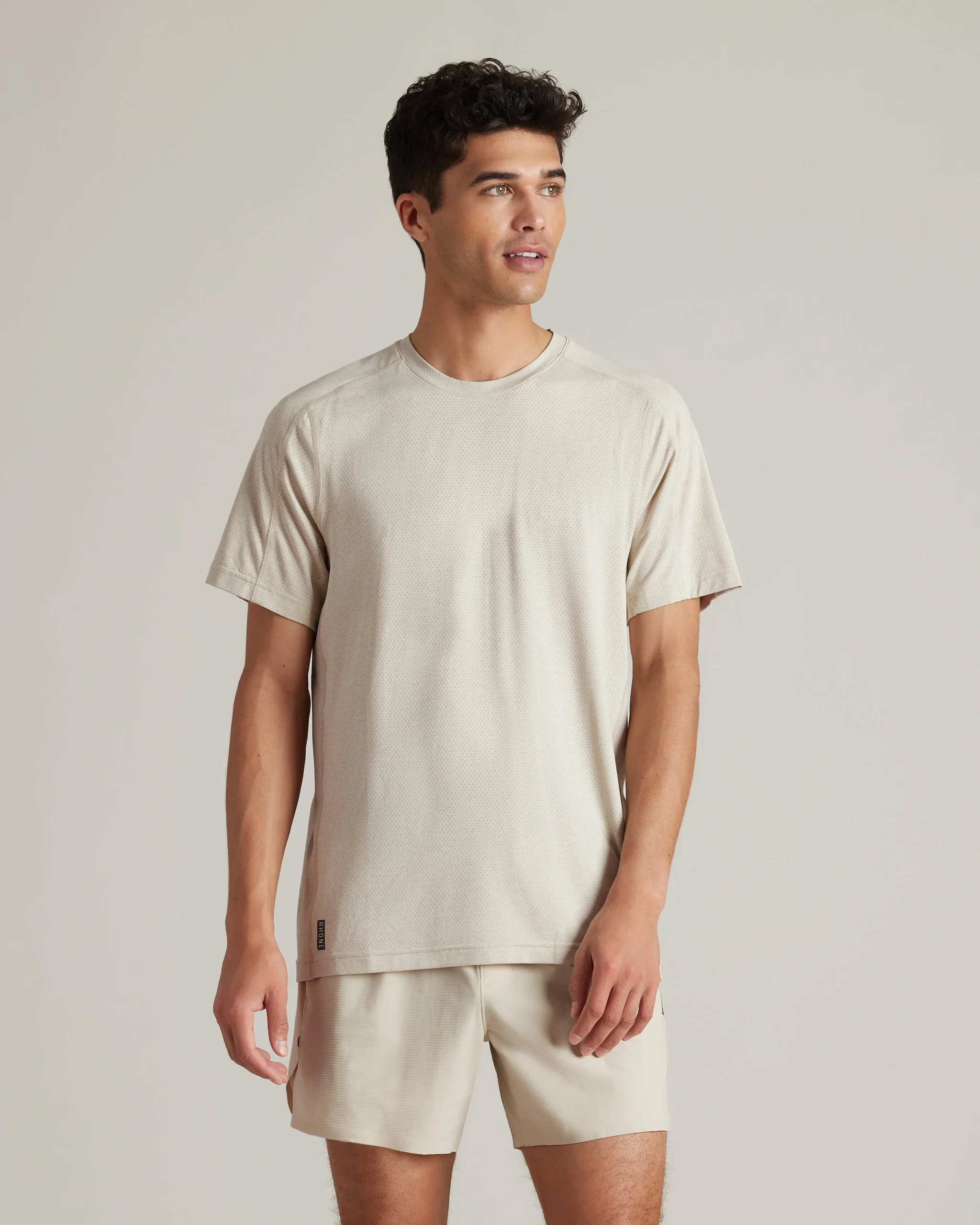 Invictus Training Short Sleeve -- Sandstone Heather