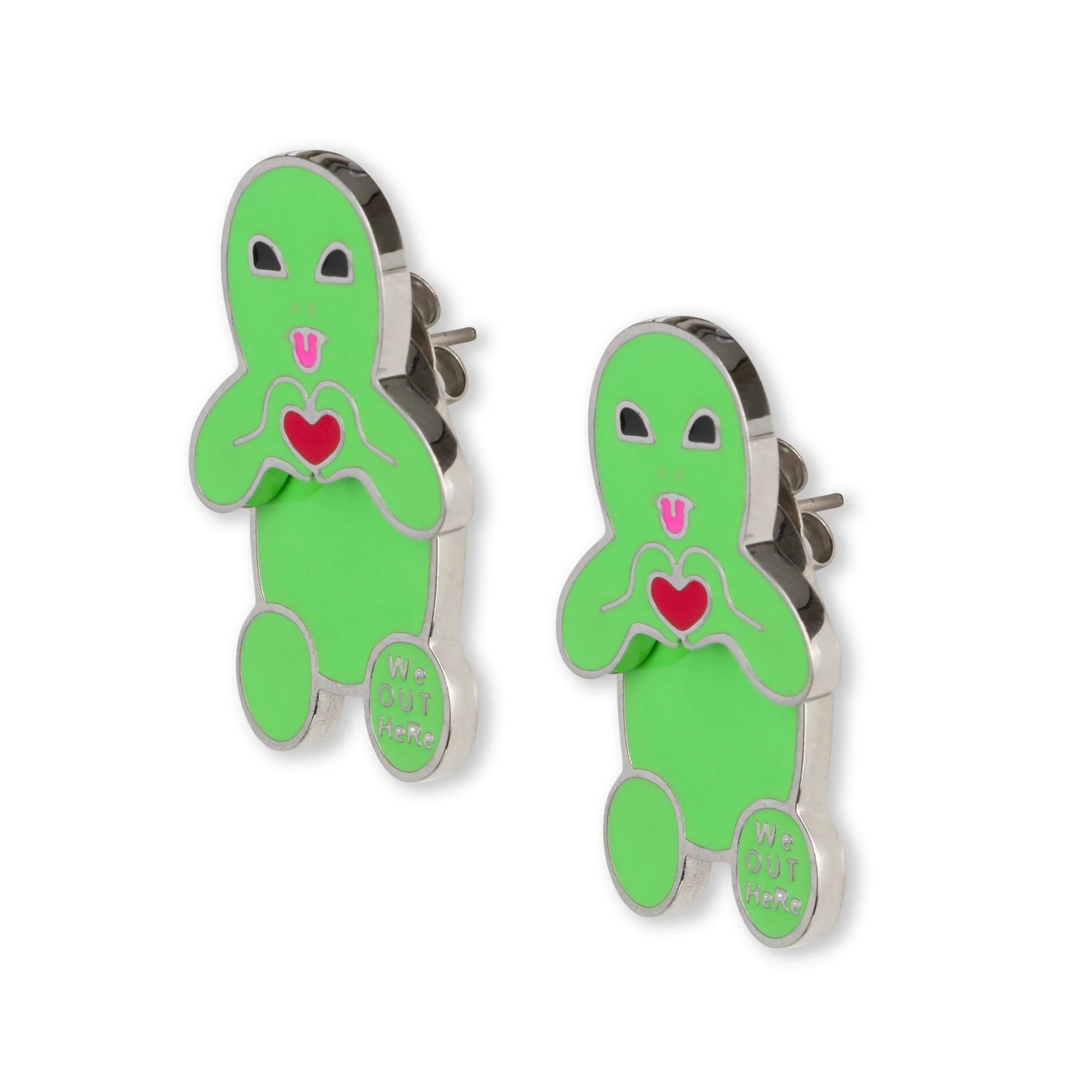 Alien Loves Earring Set (Green)