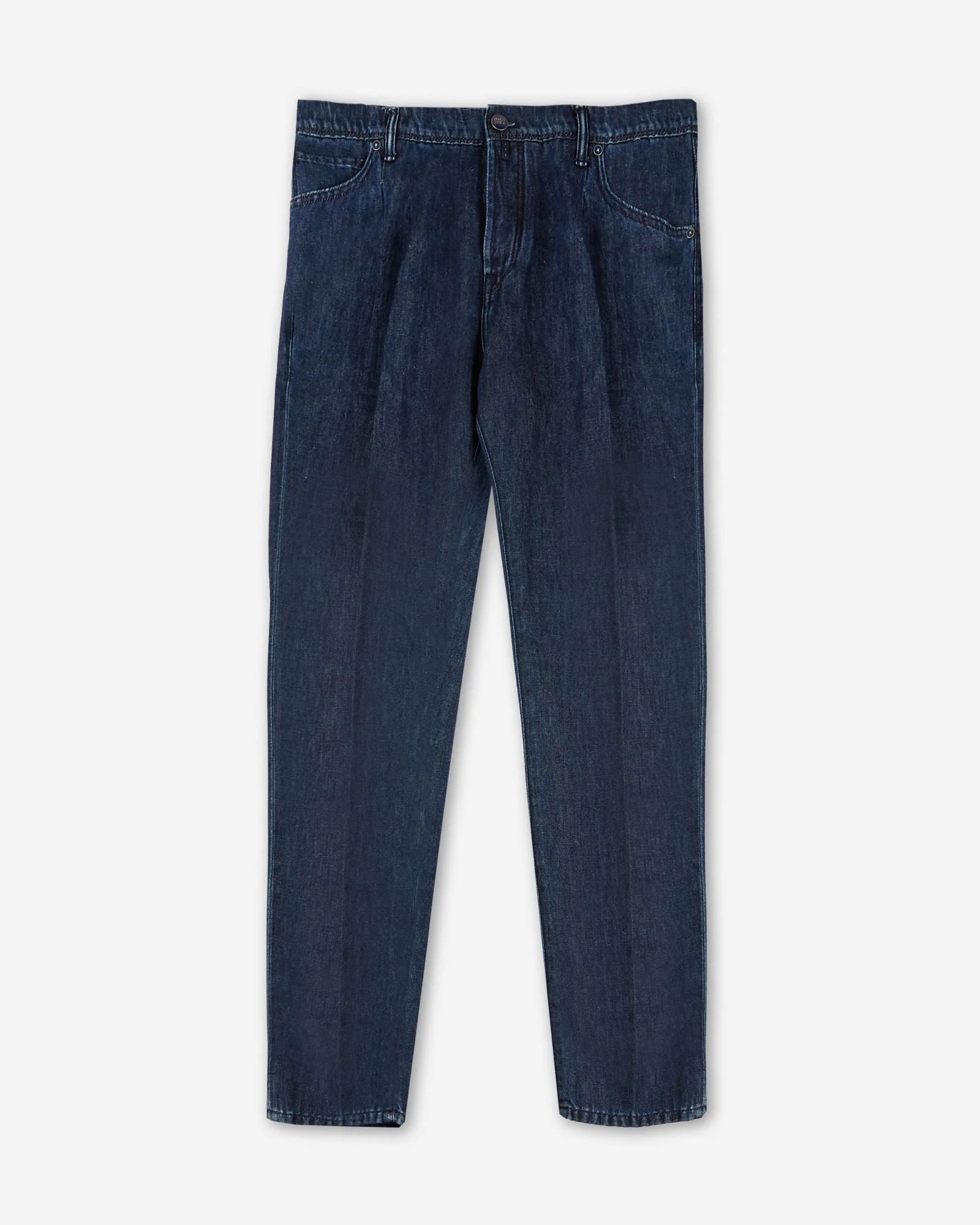 Tapered-fit cotton and linen five-pocket trouser