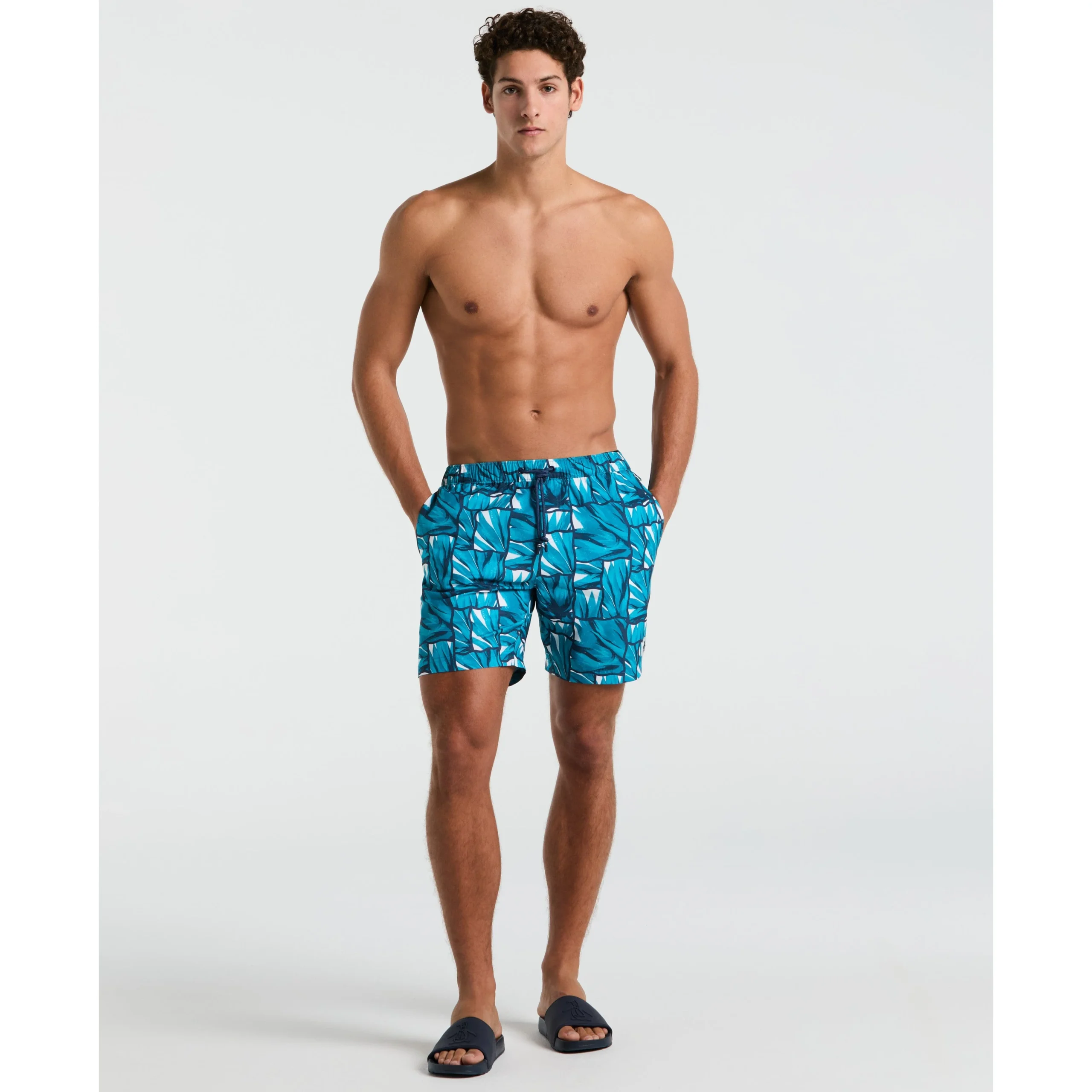 7" Volley Agave Tiles Print Swim Short