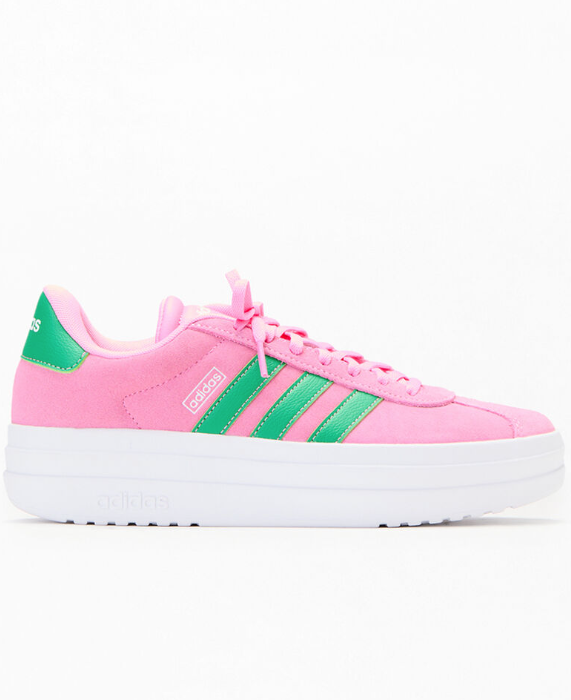 adidas Women's Green & Pink VL Court Bold Sneakers