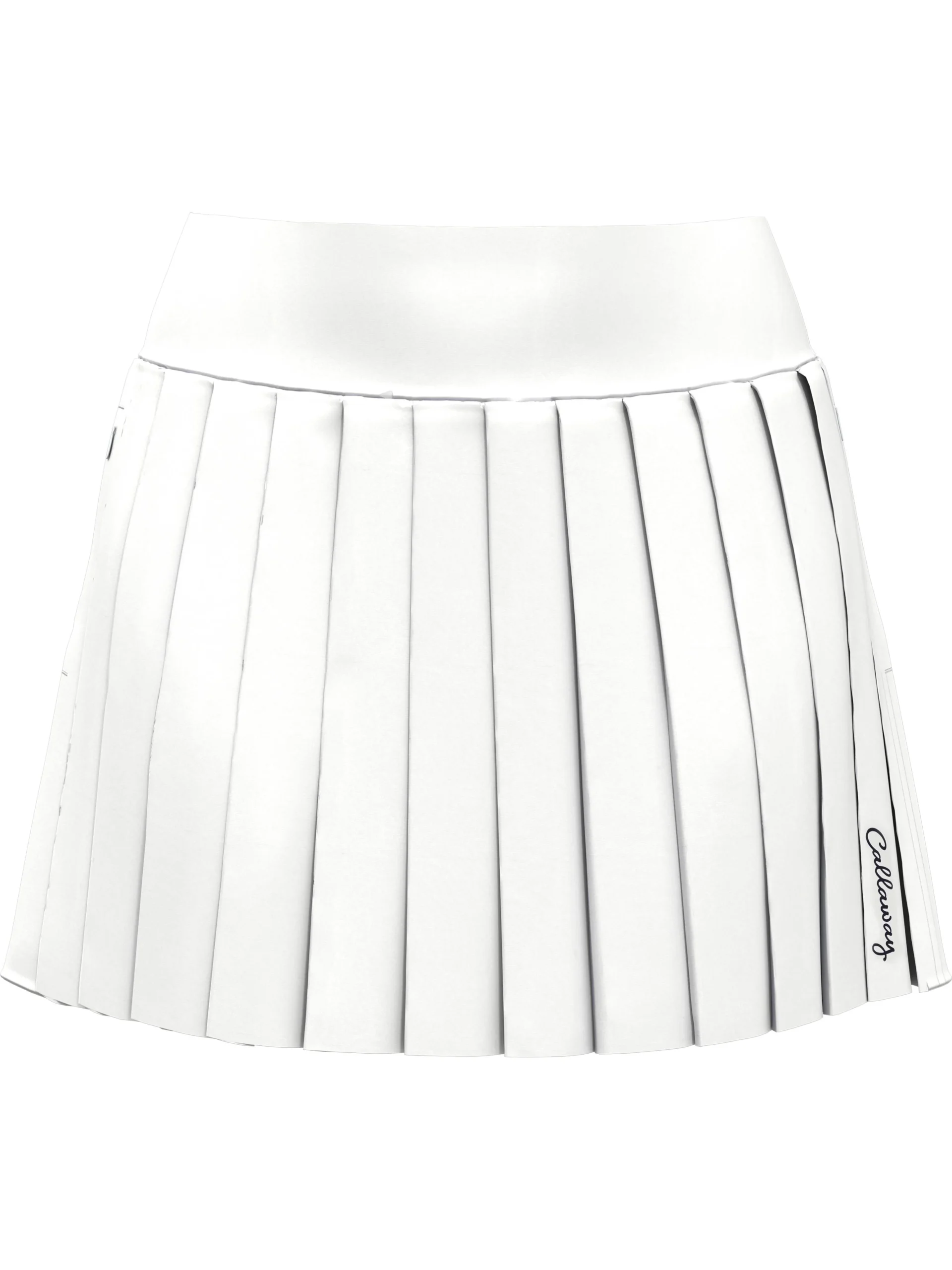 Womens 16" High Waist Pleated Solid Golf Skort