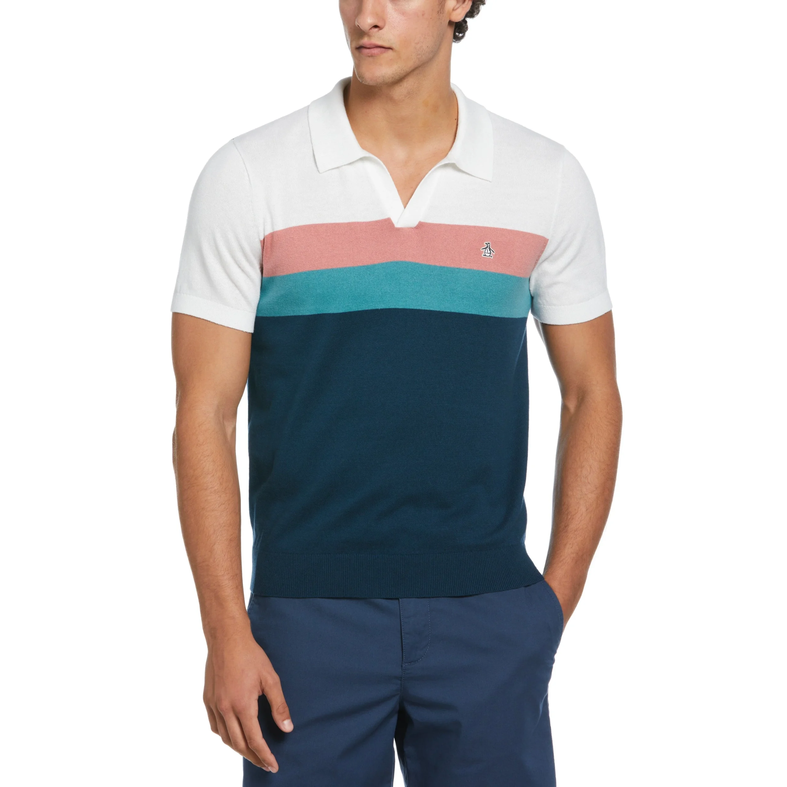 Cotton Stripe Sweater Polo