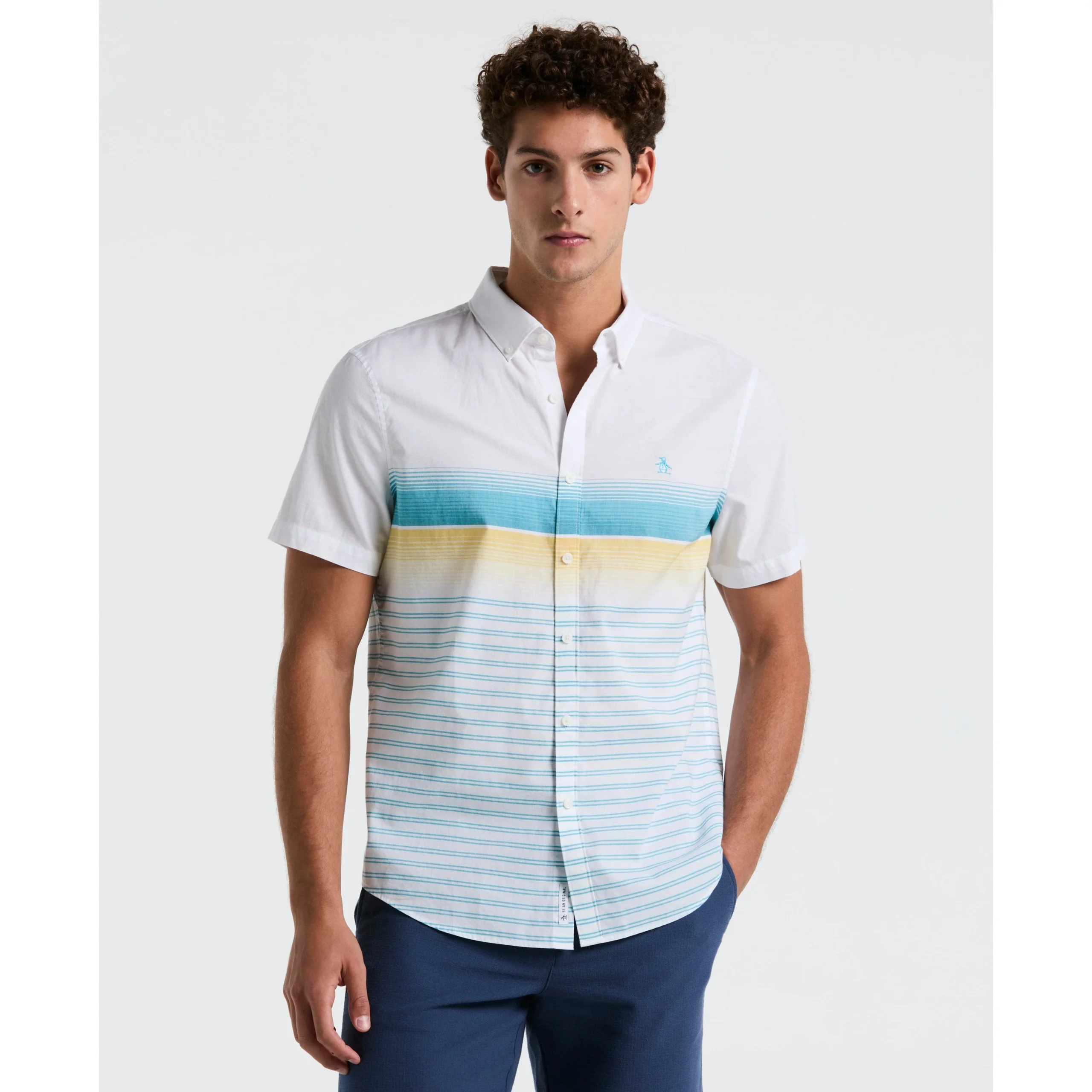 Cotton Poplin Palm Tile Shirt