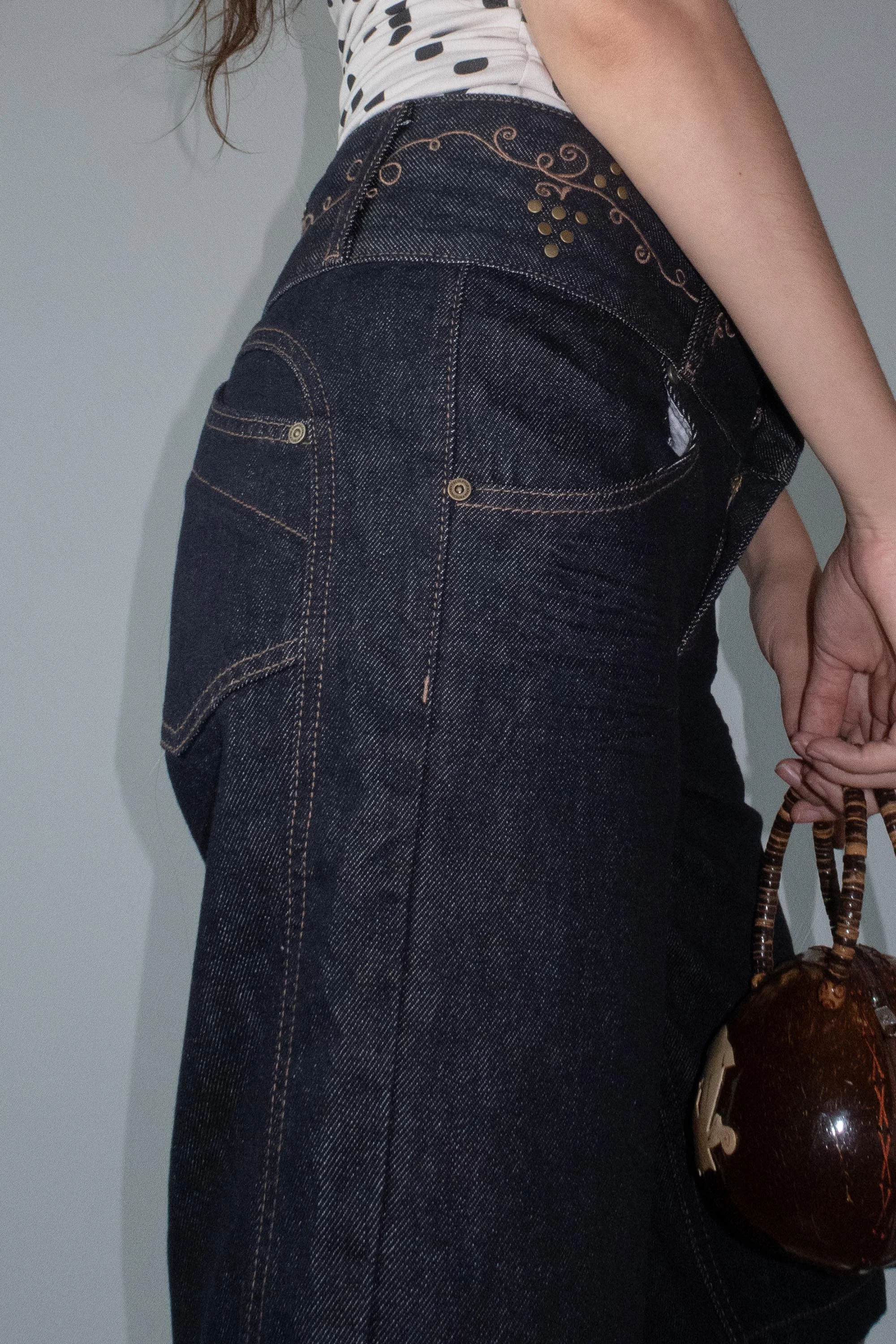 無料配送 ◆ Sculptor ◆ Vine Half Denim Pants Vine Half Denim Pants Indigo - Borderfree