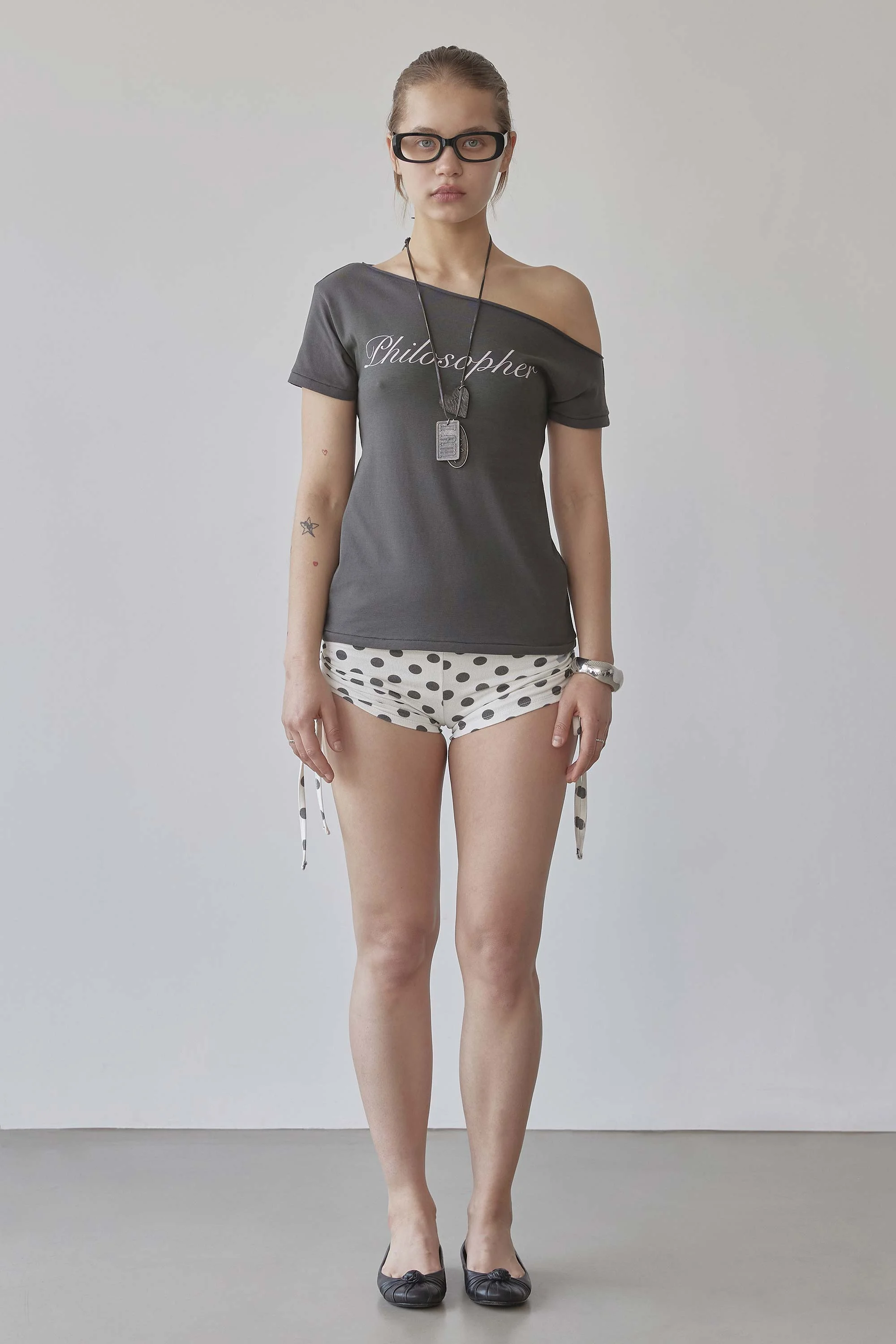 【SCULPTOR】Hook Me Up Layered Tee Hook Me Up Layered Tee Charcoal - Borderfree