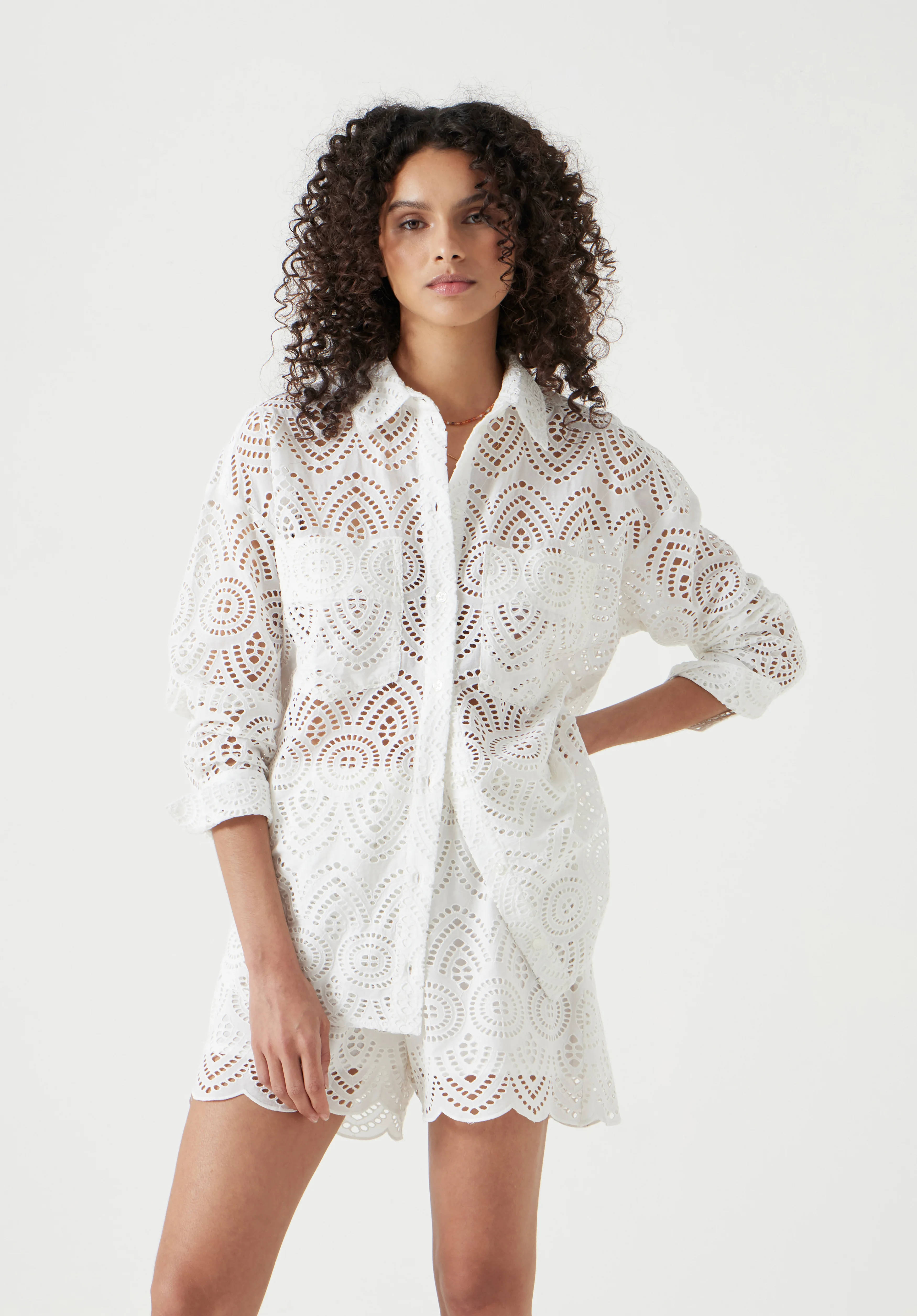 hush Cotton Broderie Shirt