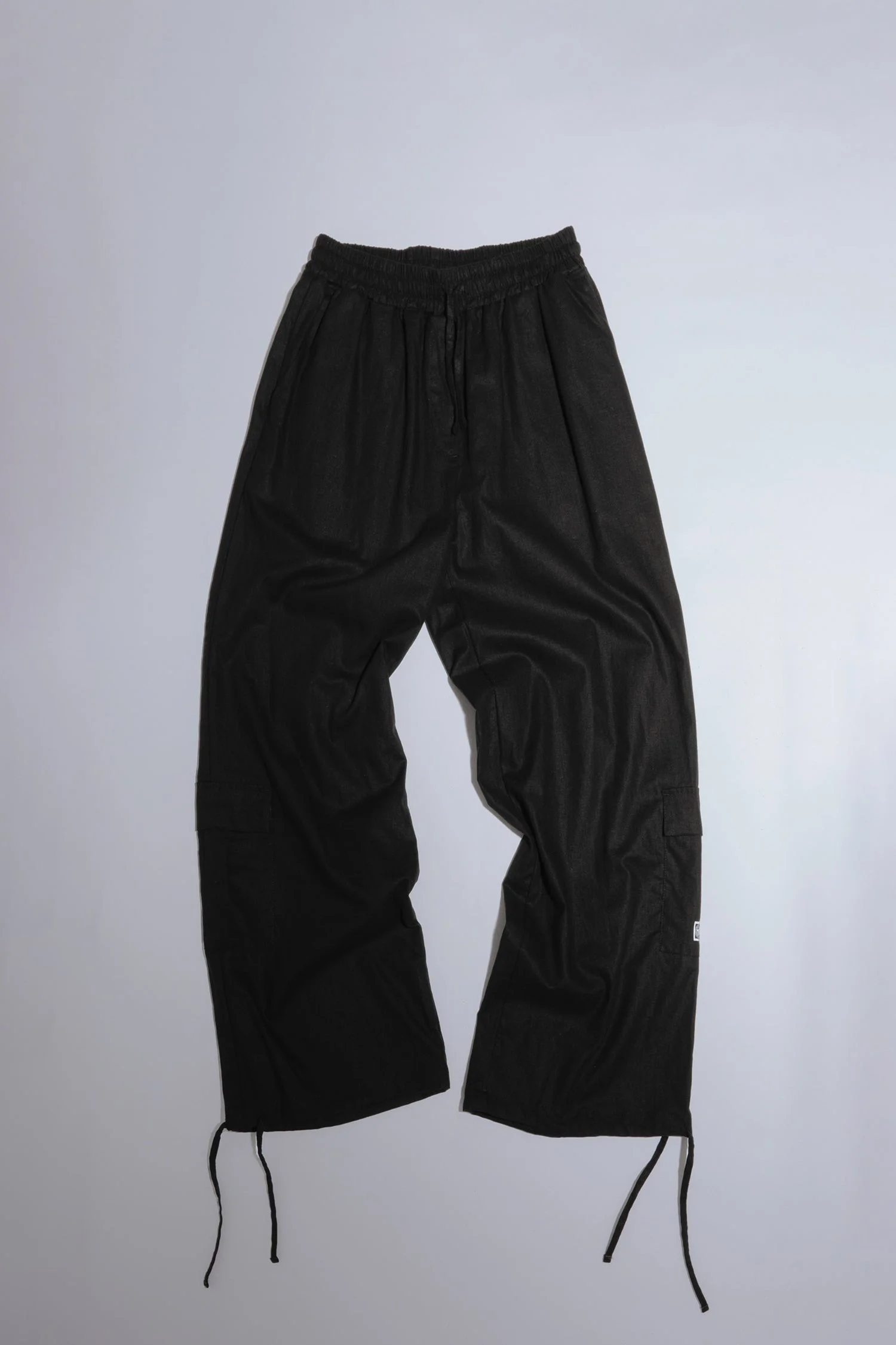 ★SCULPTOR★ Linen Cargo Jogger Pants Black SC23S418BK Linen Cargo Jogger Pants Black - Borderfree