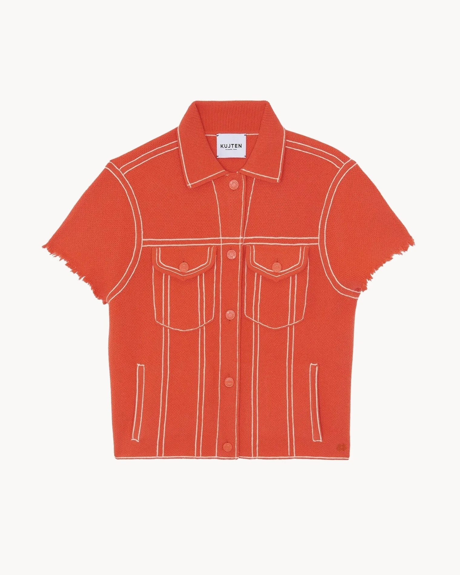 Veste Jessinda orange hibiscus