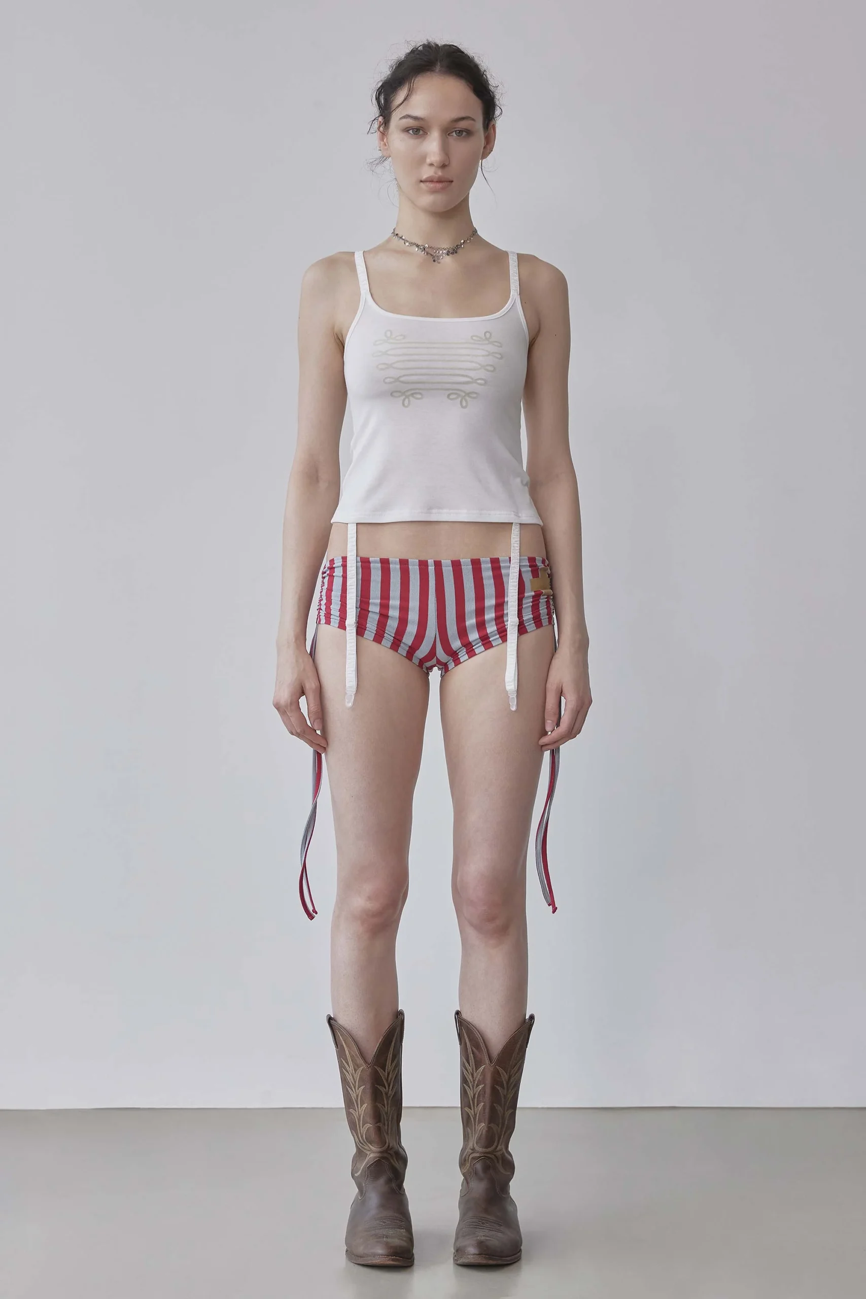 無料配送 ◆ Sculptor ◆ Garter Reversible Top Garter Reversible Top White - Borderfree