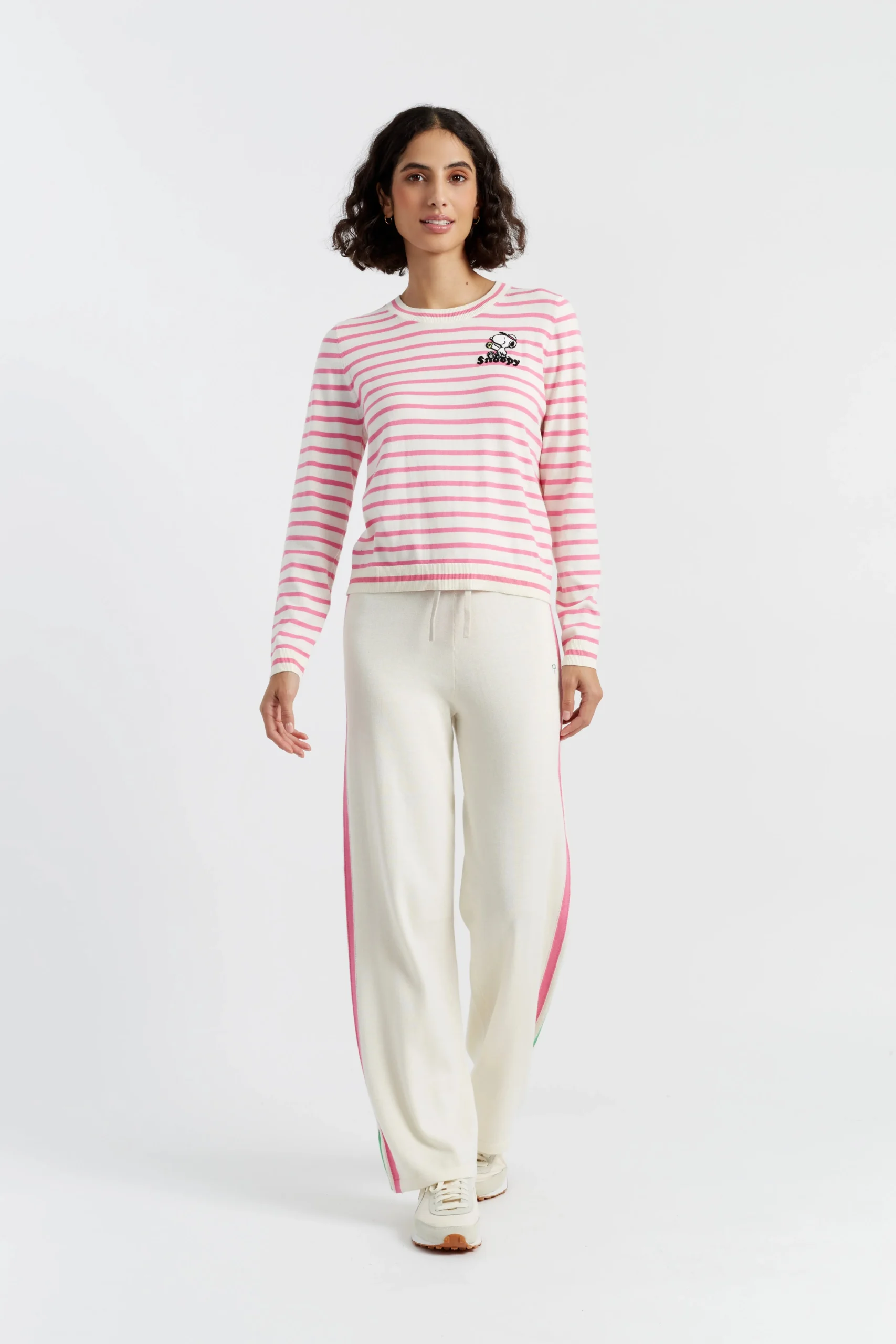 Pink Cotton Peanuts Racquet Club Sweater