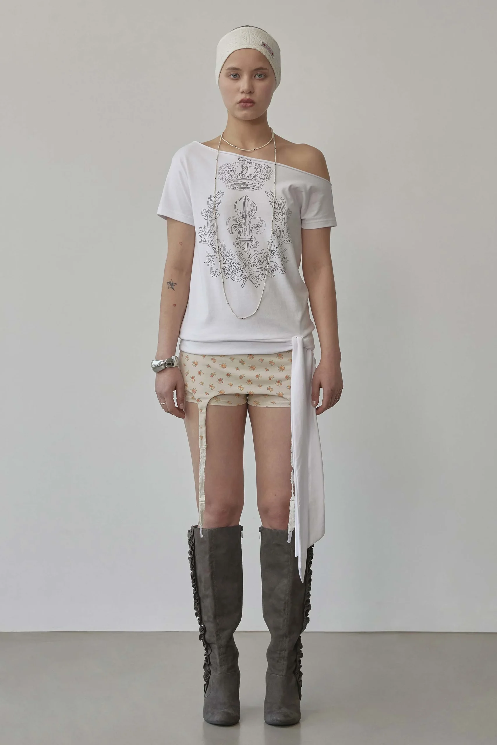 Cottage Garter Belt Skort Raw - Borderfree