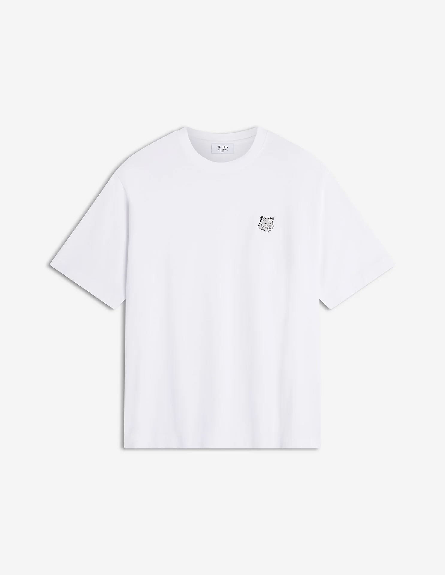 ★KODAK★ Breezepop Mesh Texture Short Sleeve T-Shirt WHITE TEE-SHIRT FOX HEAD PATCH WHITE