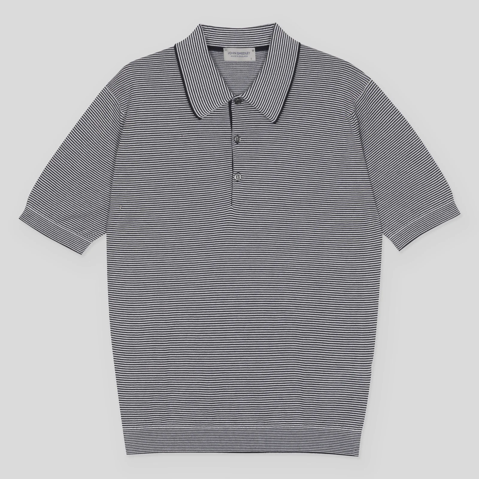 JOHN SMEDLEY Sea Island Cotton POLO 英国製 John Smedley - Men's - Kyson Shirt Navy, XXL - Sea Island