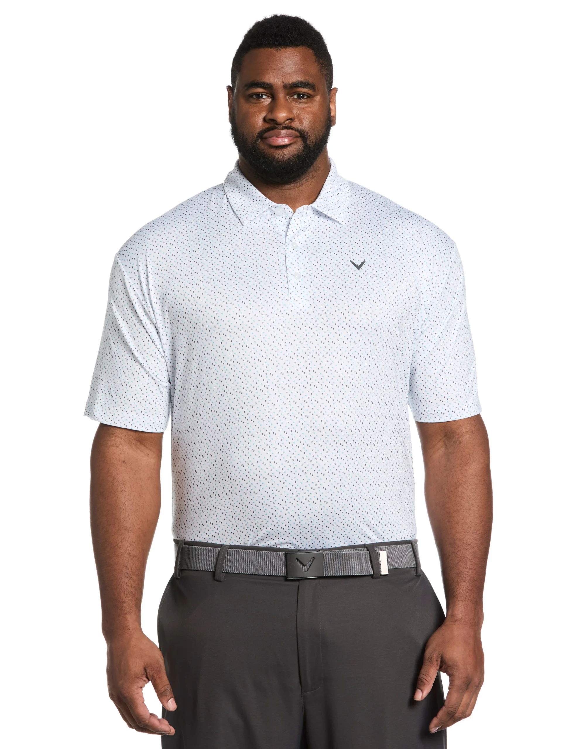Over Score Big & Tall All Over Score Card Print Polo | Callaway Apparel - Borderfree