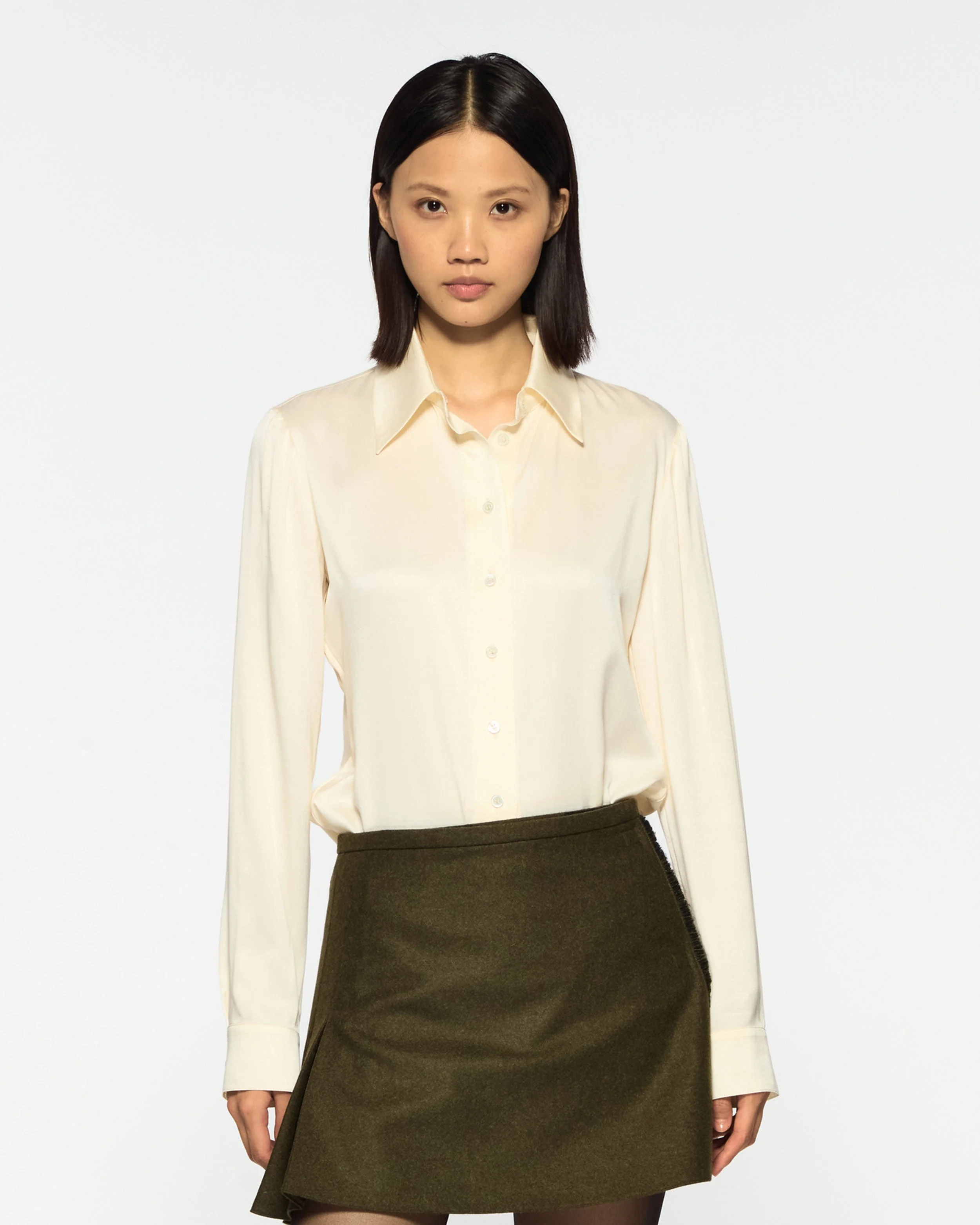 Silk Serena Shirt - Blush