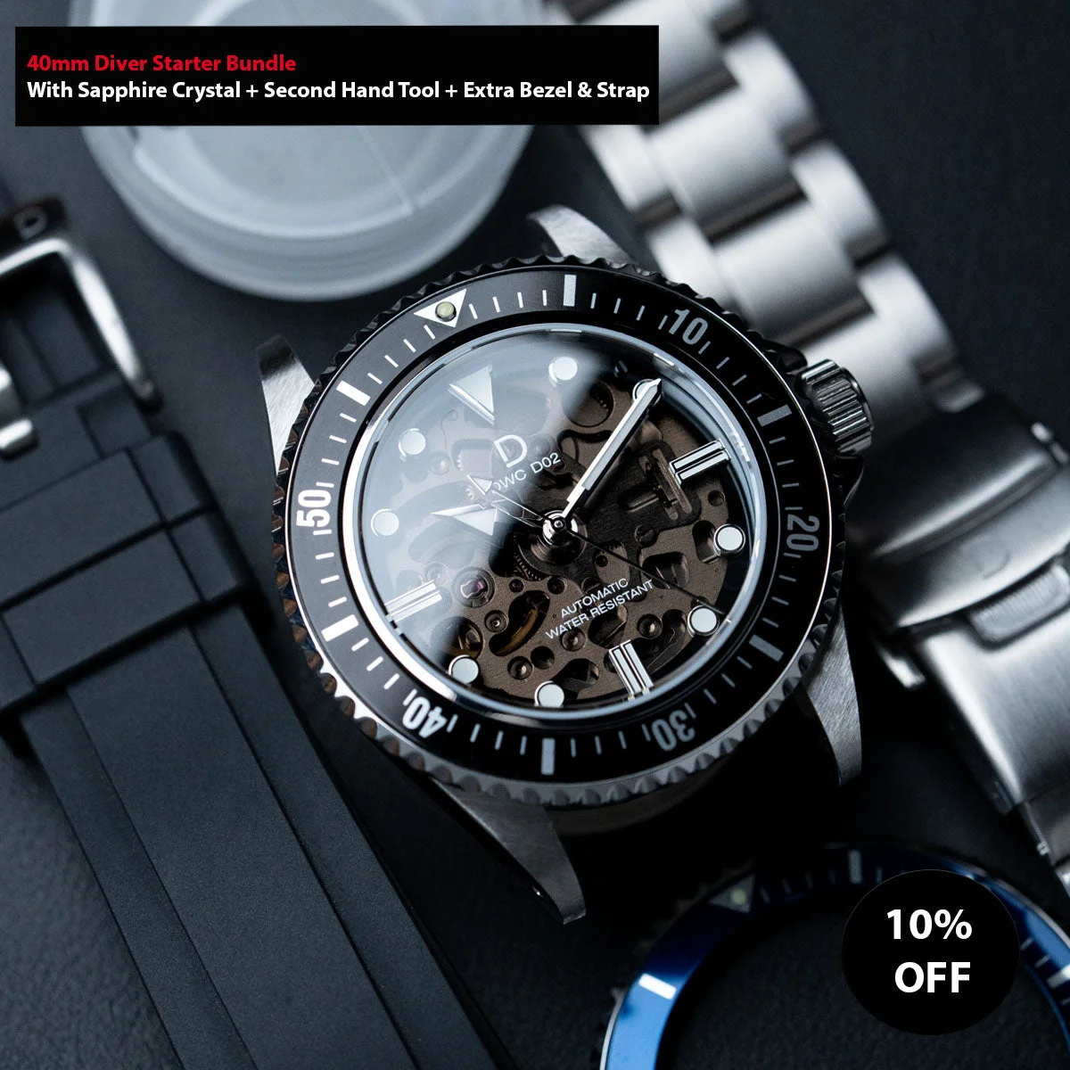 [Starter Bundle] 40mm Diver Kit | 40mm Diver With Sapphire Crystal ...