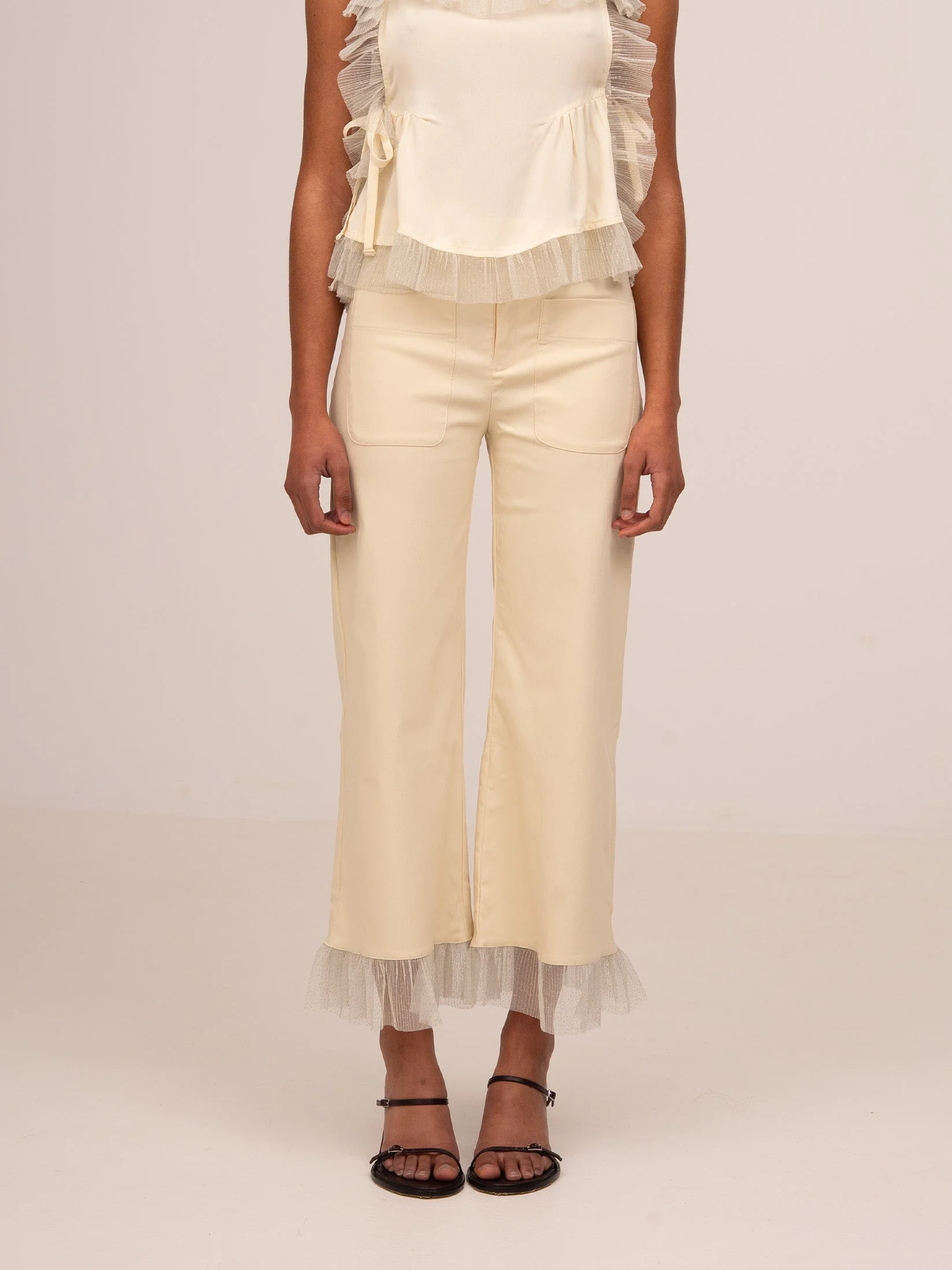 Serenity Cream Pants | Carmen Say's - Borderfree