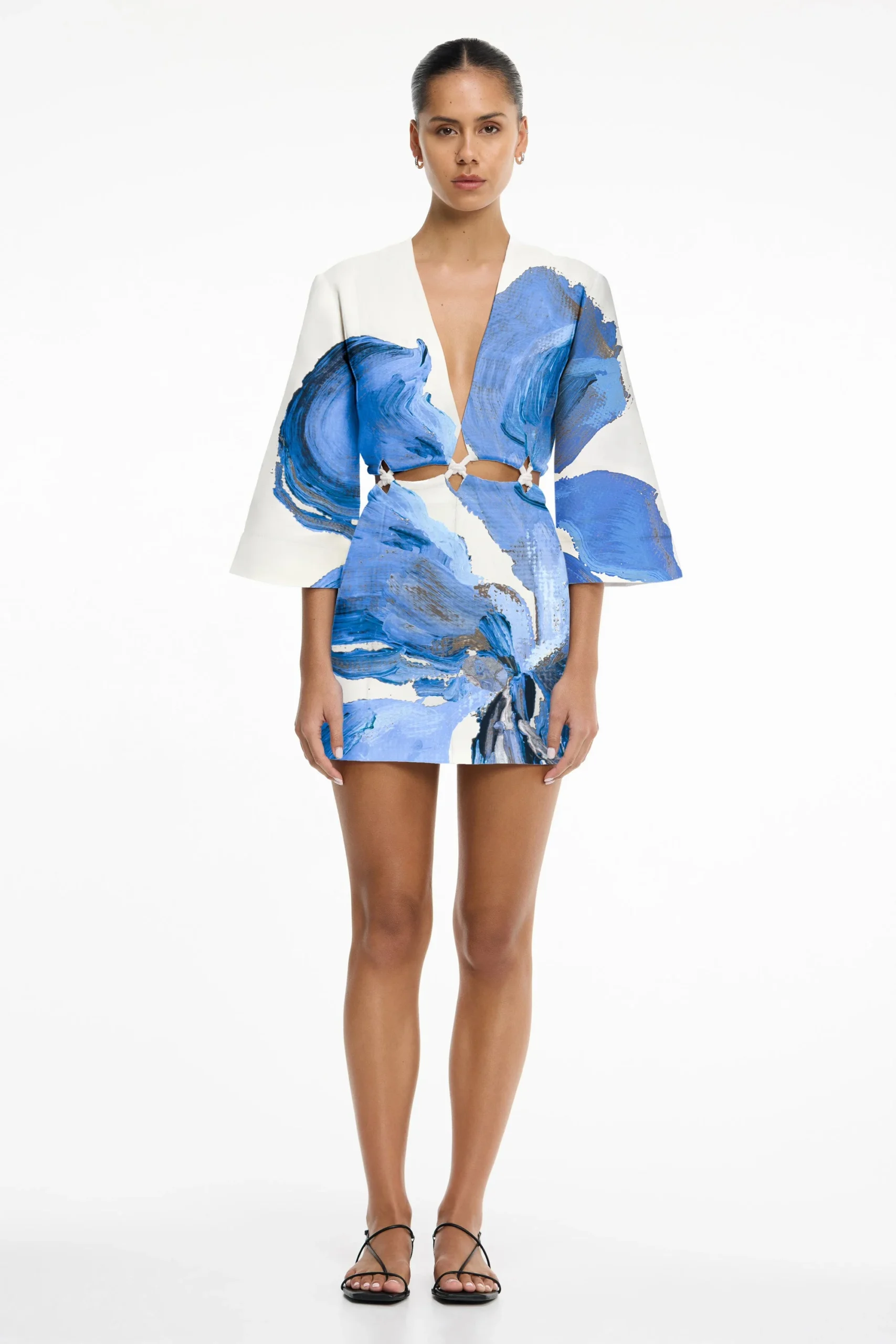 rumi silk mini dress Large / Natural