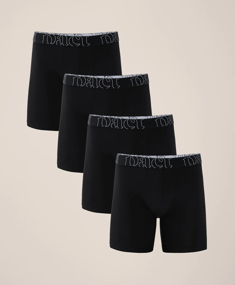 Organic Everyday Extended Boxer Brief 4-Pack by pact in Pact Signature Fair Trade, Mens Size X-Large