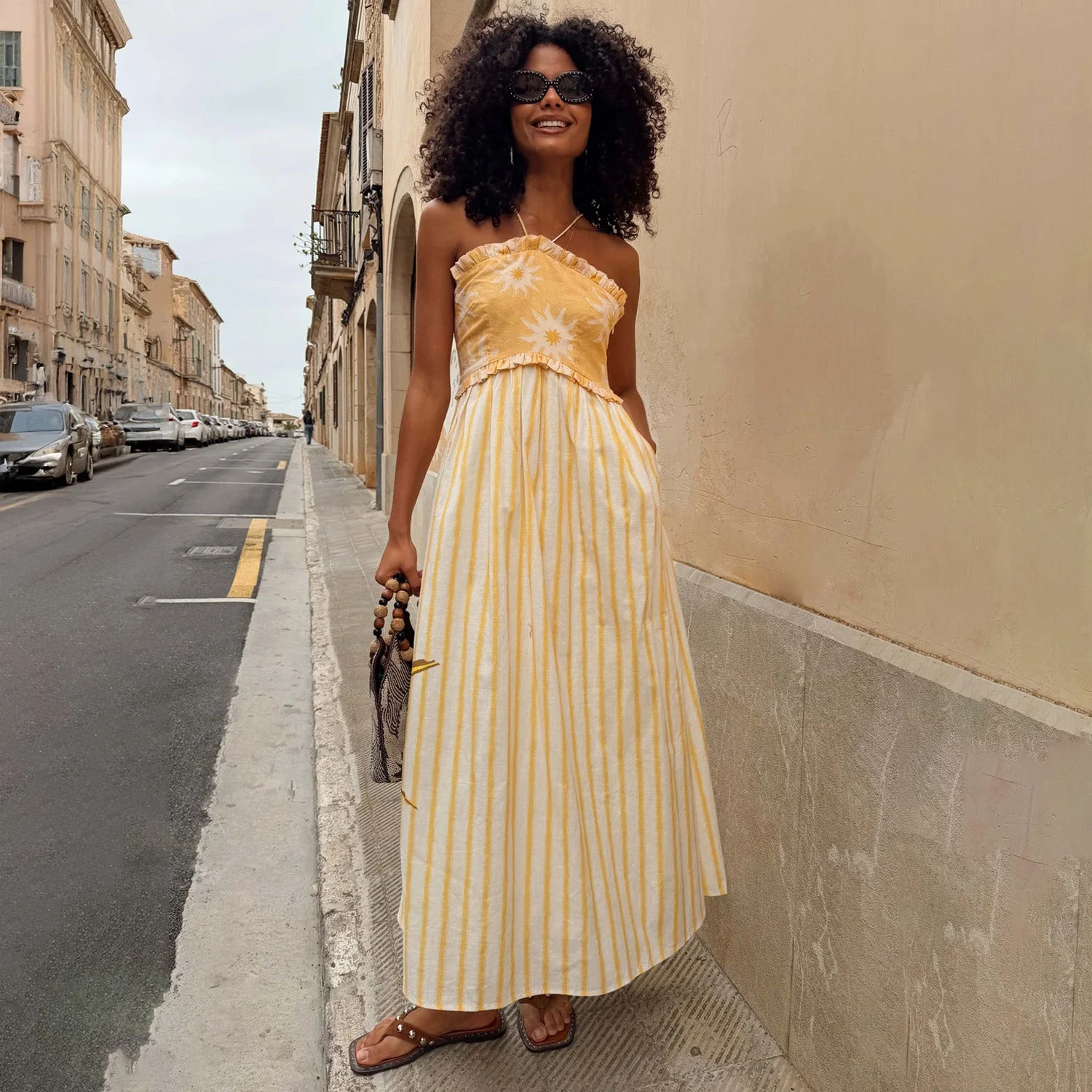 Yellow Stripe Ashley Dress | Never Fully Dressed - Borderfree Yellow Stripe Ashley Dress | Never Fully Dressed - Borderfree