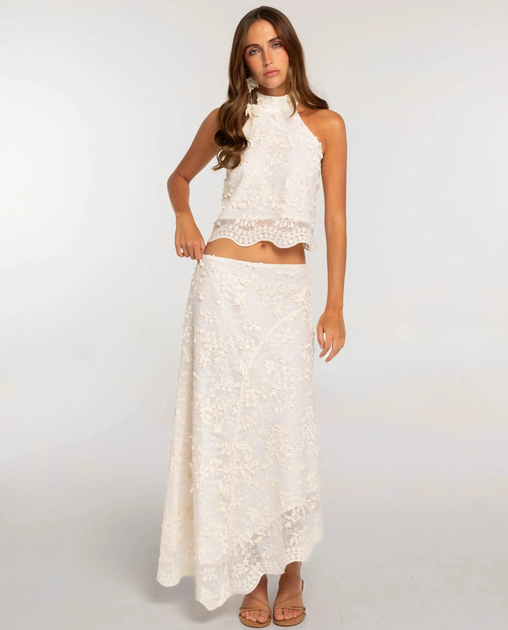 AZZURE SKIRT · ECRU | The Are - Borderfree