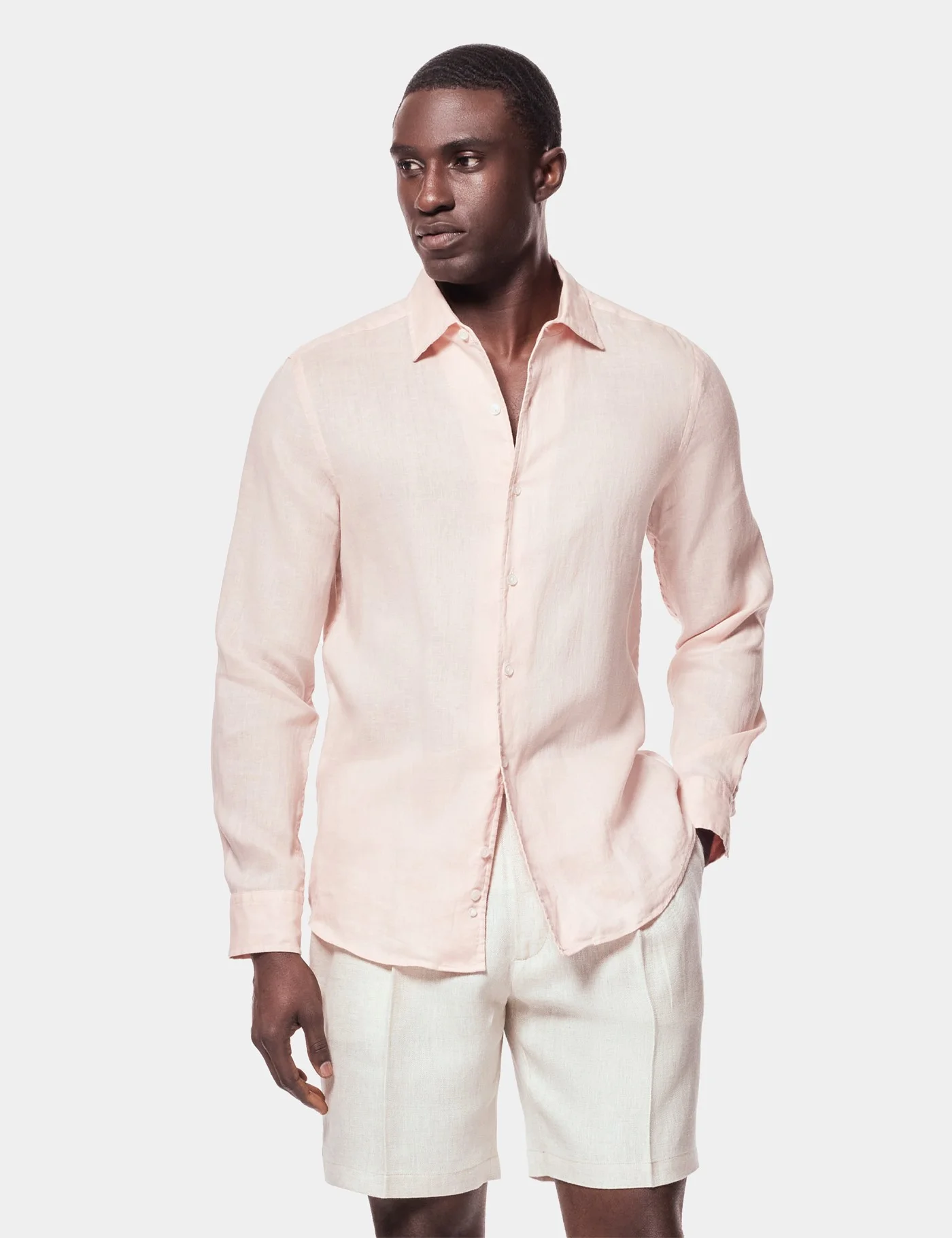 hawes and curtis dress shirt Classic Pink Twill Fit Non-Iron Shirt